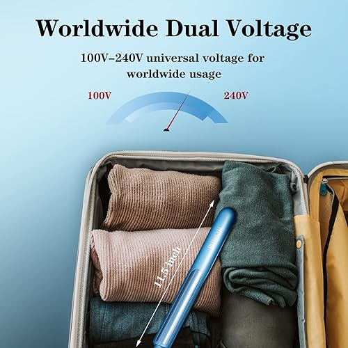 Miniatura 5 de TECHMERI Plancha plana alisadora de cabello y rizador 2 en 1 alisadora de cabello de hierro plano con 5 temperaturas plancha plana para cabello con