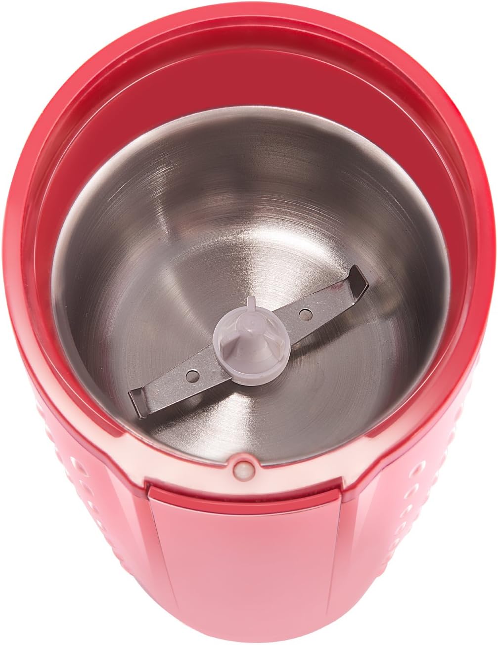 Chefman Electric One-Touch Coffee-Grinder for Fresh Coffee-Grounds, Durable Stainless Steel Blades, 100 Gram/ 3.5 oz. Bean Capacity, for Up to 12 Cups of Coffee, Powerful 150 Watt, Red