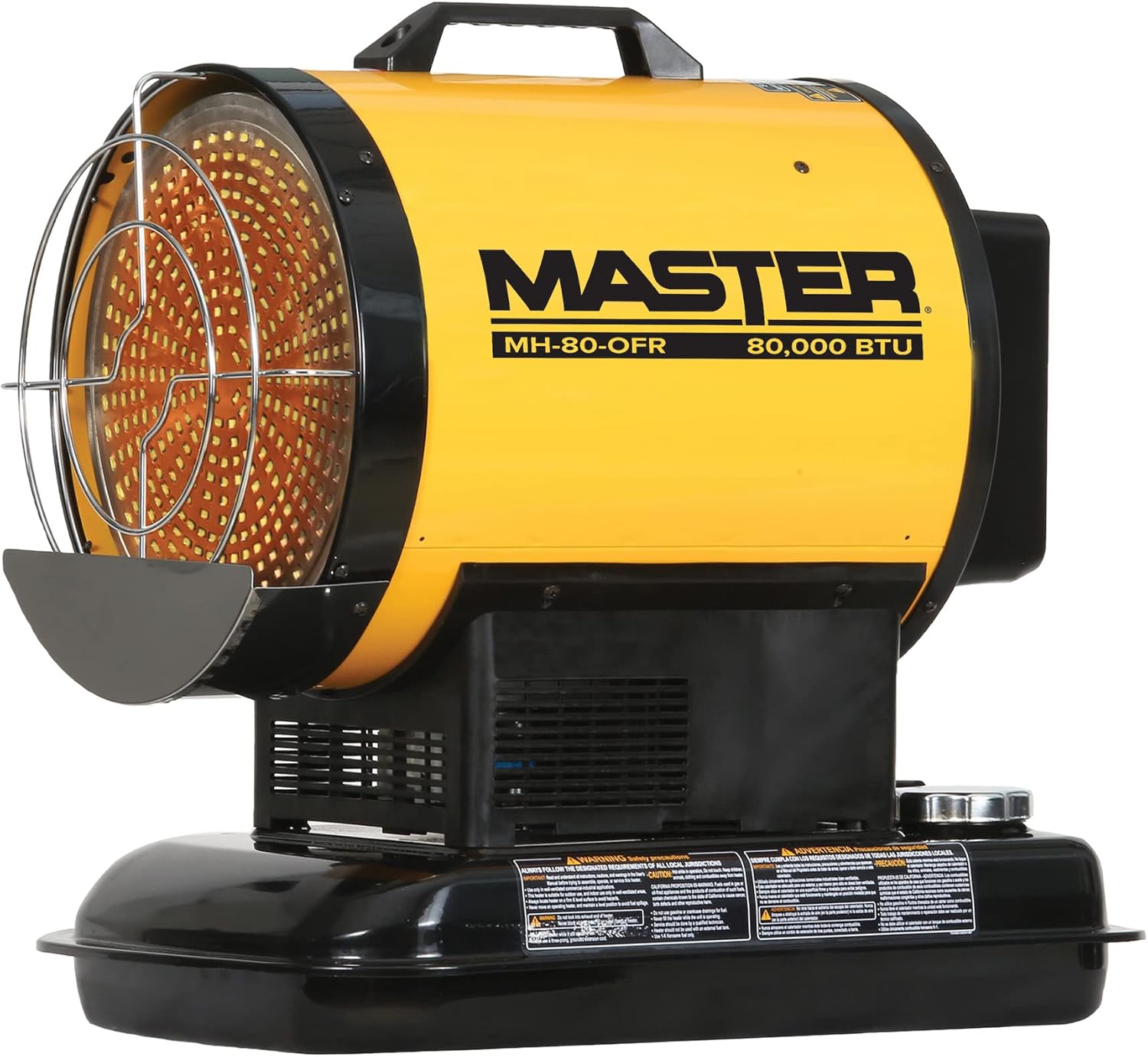 Master 80,000 BTU Battery Operated Kerosene/Diesel Radiant Heater, Portable Forced Air Heater for Indoor, Construction, Shop, Garage, Greenhouse