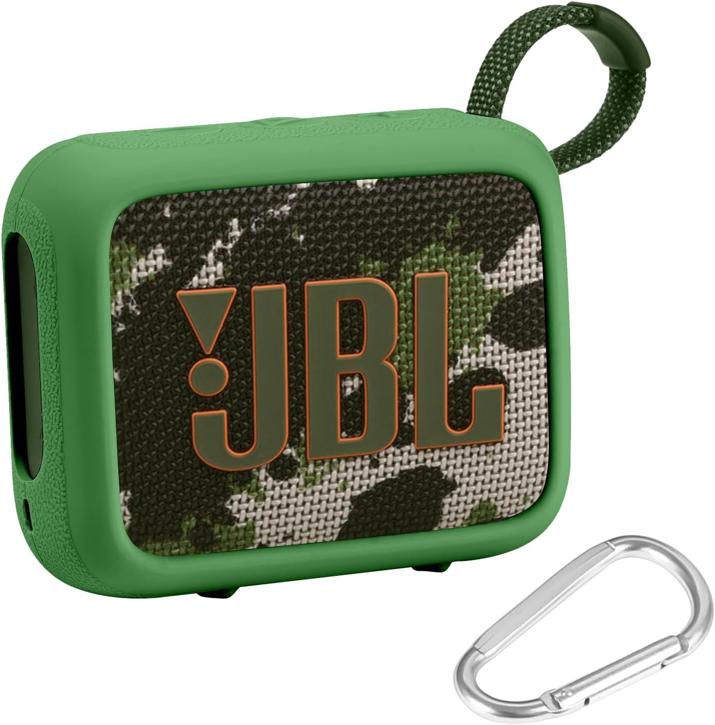 (Case Only) JBL GO4 Bluetooth Speaker Protective Storage Silicone Case Portable, Green-co2CREA