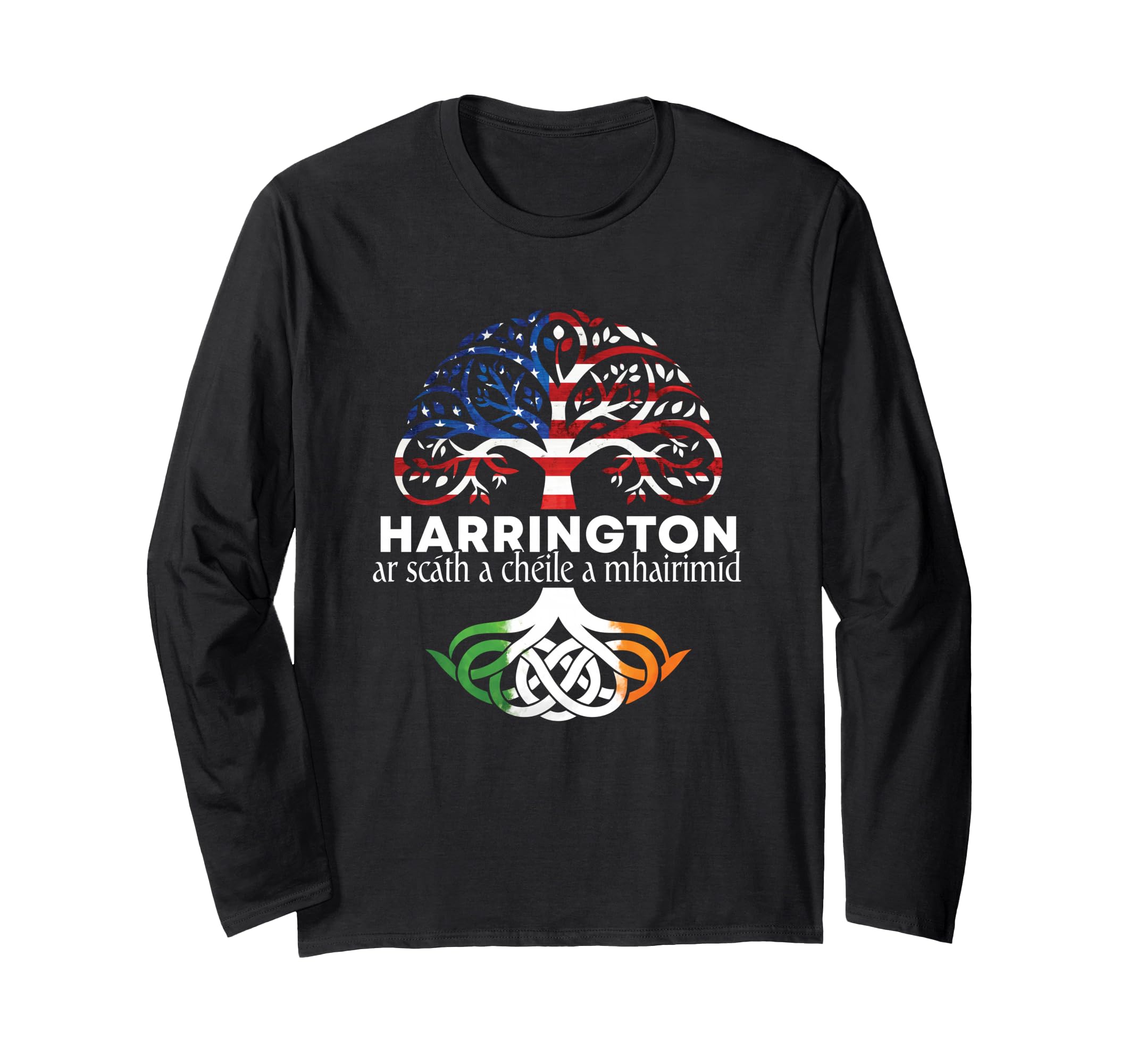 Harrington Irish Family Name Celtic Irish Roots Long Sleeve T-Shirt