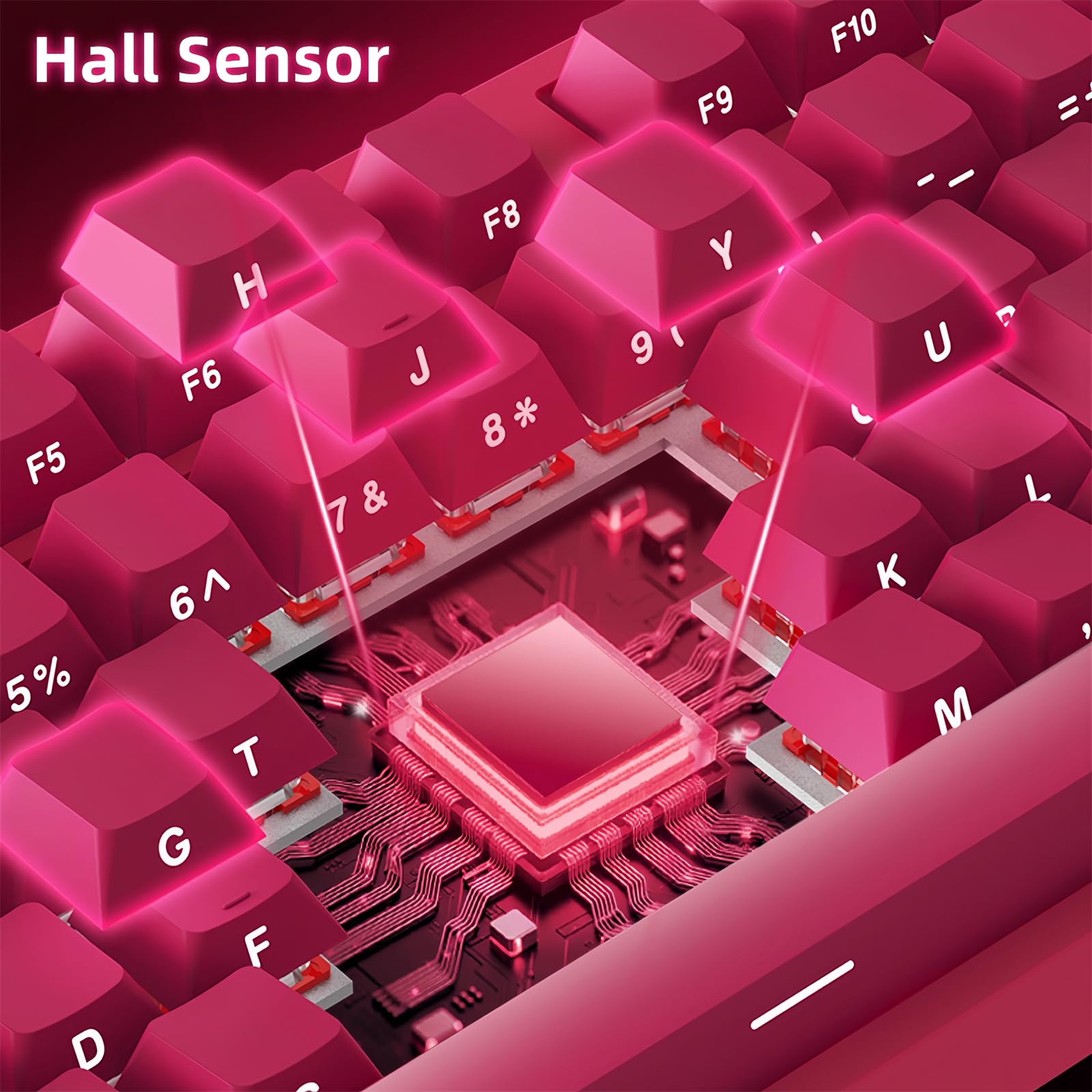 Amazon.com: ZMX Beat75 Hall Effect Magnetic Switch Keyboard,75