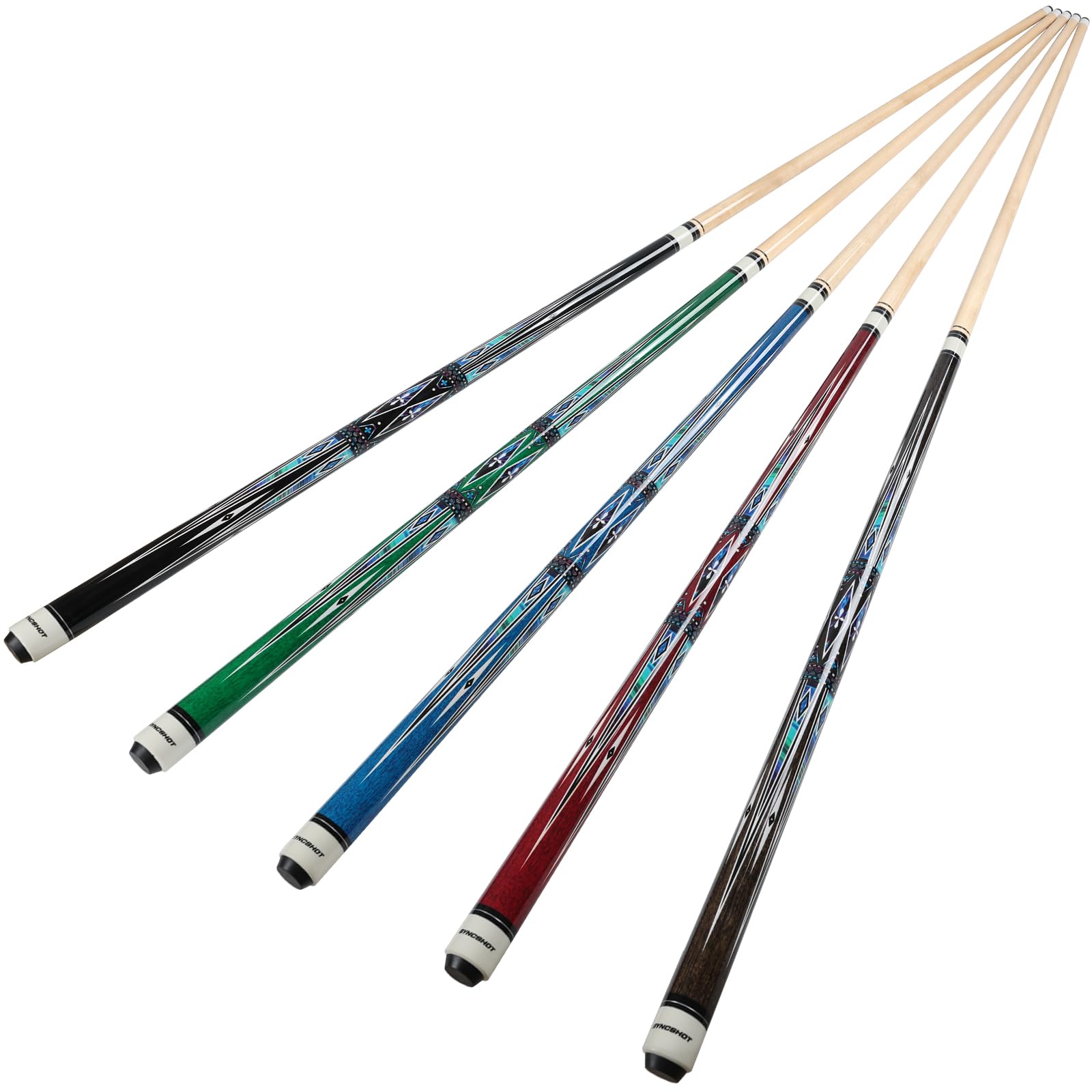 Zestaw ogonów bilardowych - kije bilardowe dla dorosłych, 147,7 cm, 45,7-600,3 g, drewno klonowe, 5 ciężarków, dla profesjonalnych graczy w bilard, kij do barów i sal