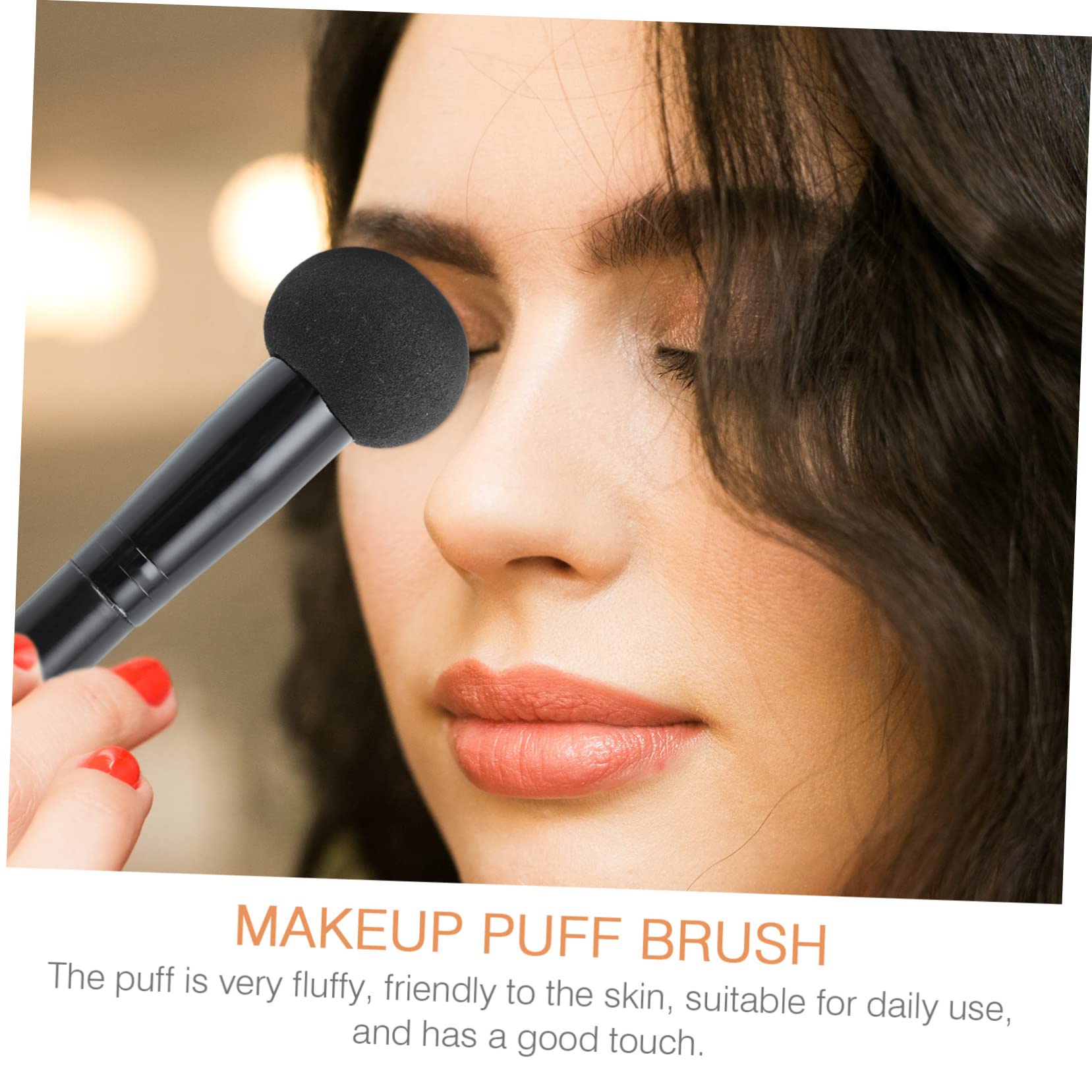 VICASKY 4pcs Makeup Puff Brush for Powder Dusting Powder Puff Mushroom Head Dry Wet Use Foundation Makeup for Face