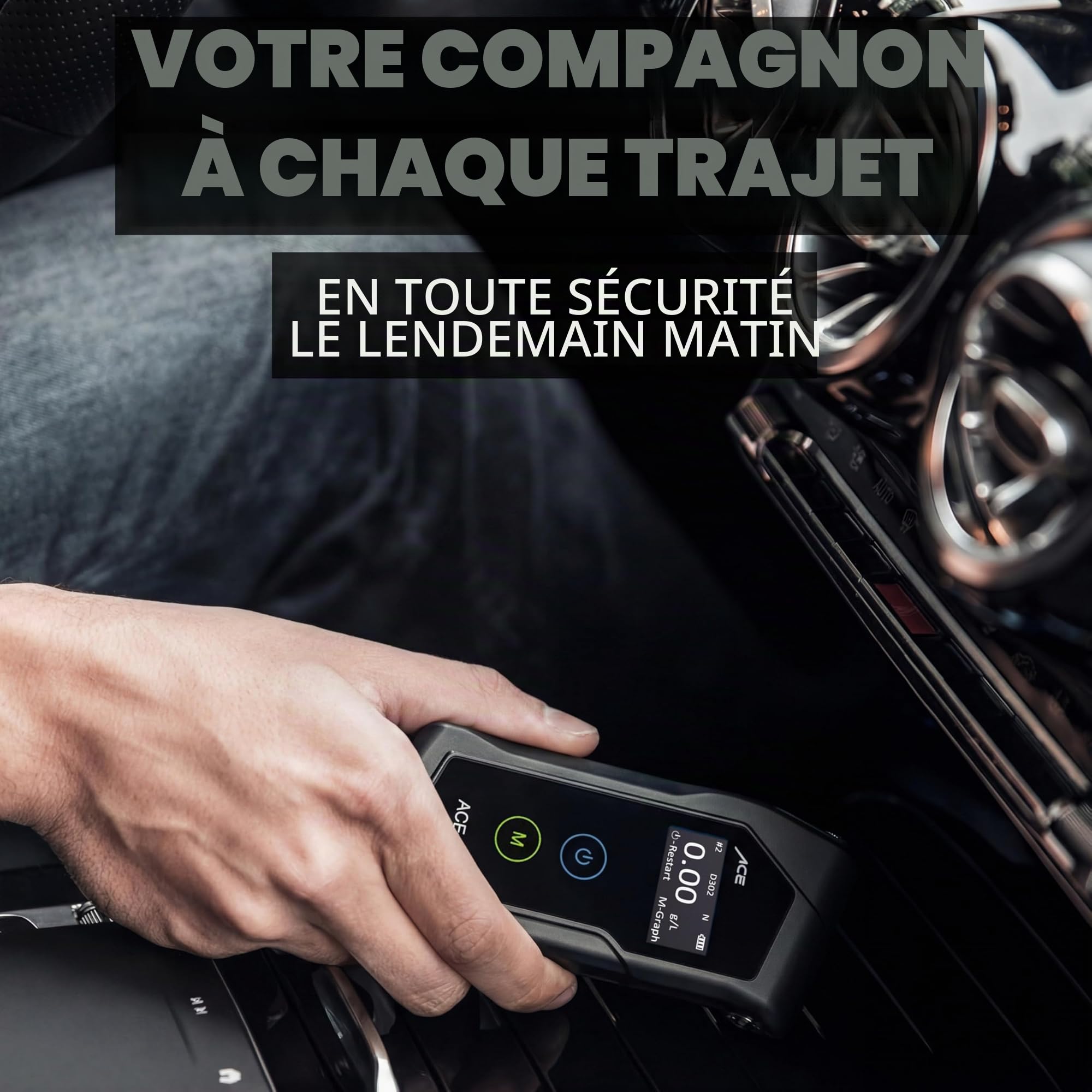ACE X Éthylotest Électronique - Usage Personnel Testeur d'alcool - Alcootest Précision 99,1% …