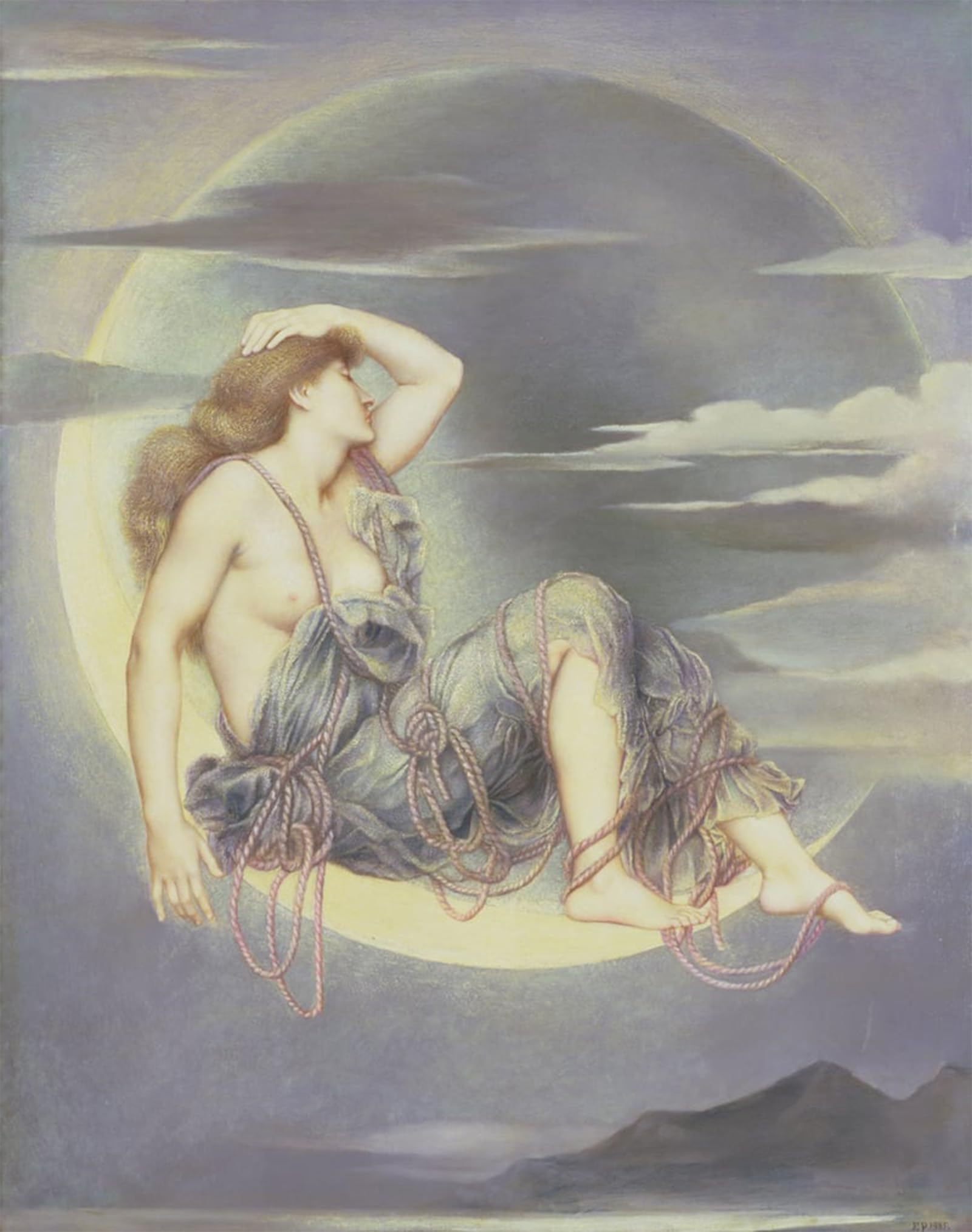 Lienzo Luna de Evelyn De Morgan para decorar salones modernos y dormitorios elegantes 5