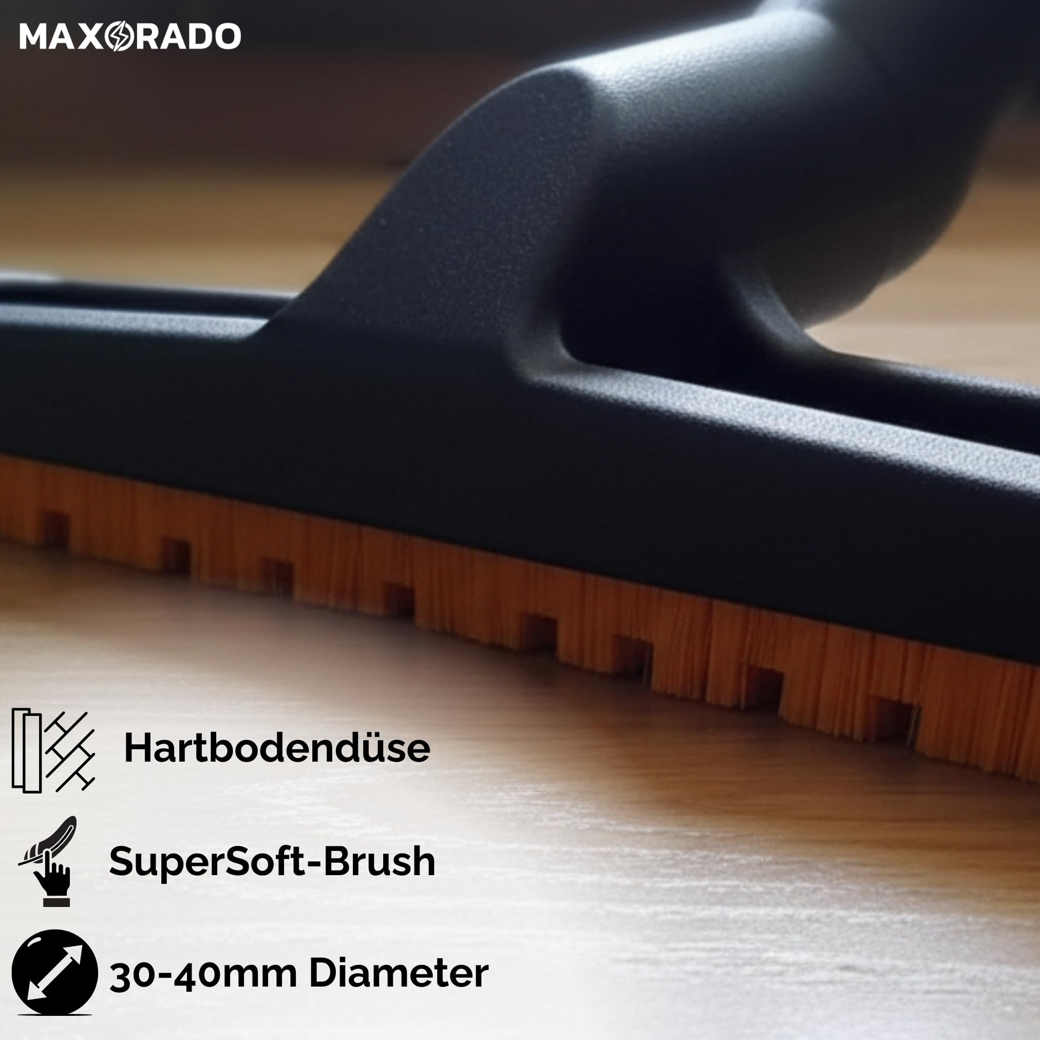 Maxorado stofzuiger Set 4-delig 30-40mm - vloerzuigmond, spleetmondstuk