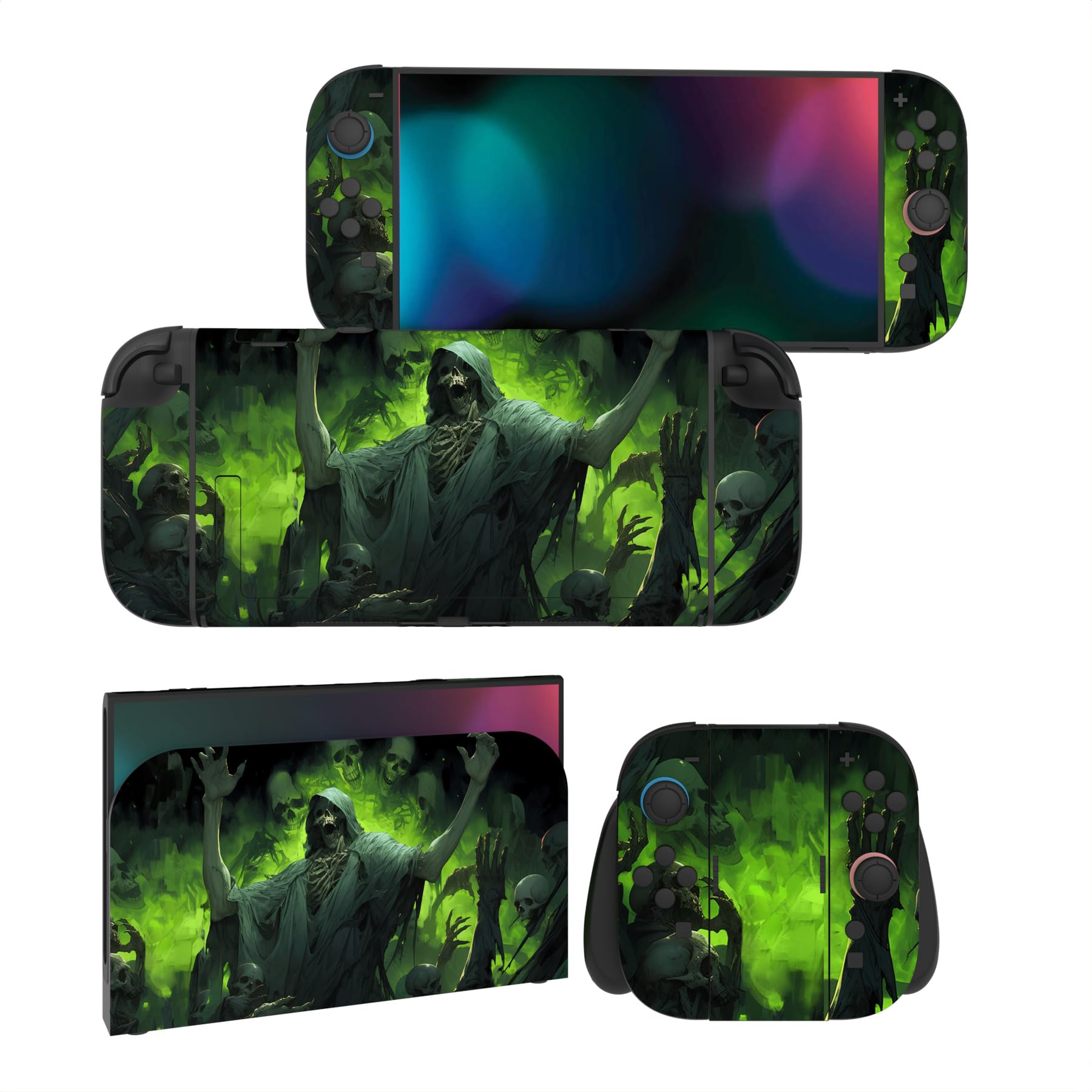 PlayVital Full Set Protective Skins for Nintendo Switch 2 Console & Joycon, Customized Vinyl Decal Wrap Sticker for Nintendo Switch 2 & Dock & Hand Grips - The Great Wave off Kanagawa — view 14
