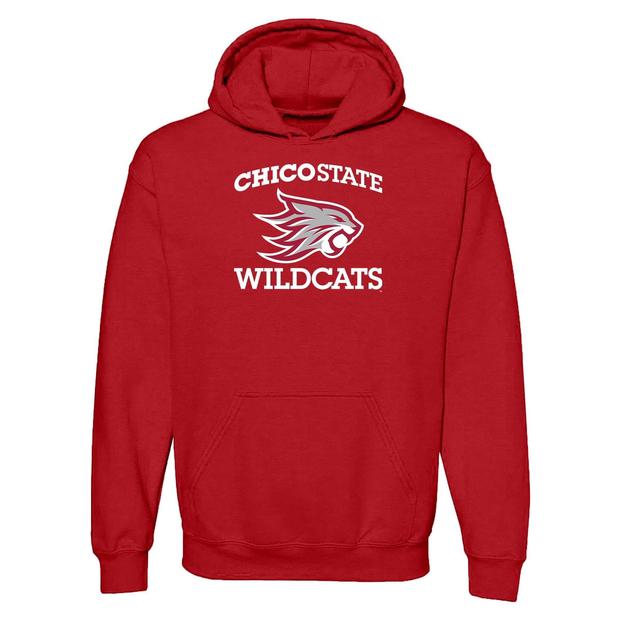 UGP Campus Apparel NCAA Officially licensed College - University Team Color Arch Logo Hoodie, Chico State Wildcats Red, XL โ image 1