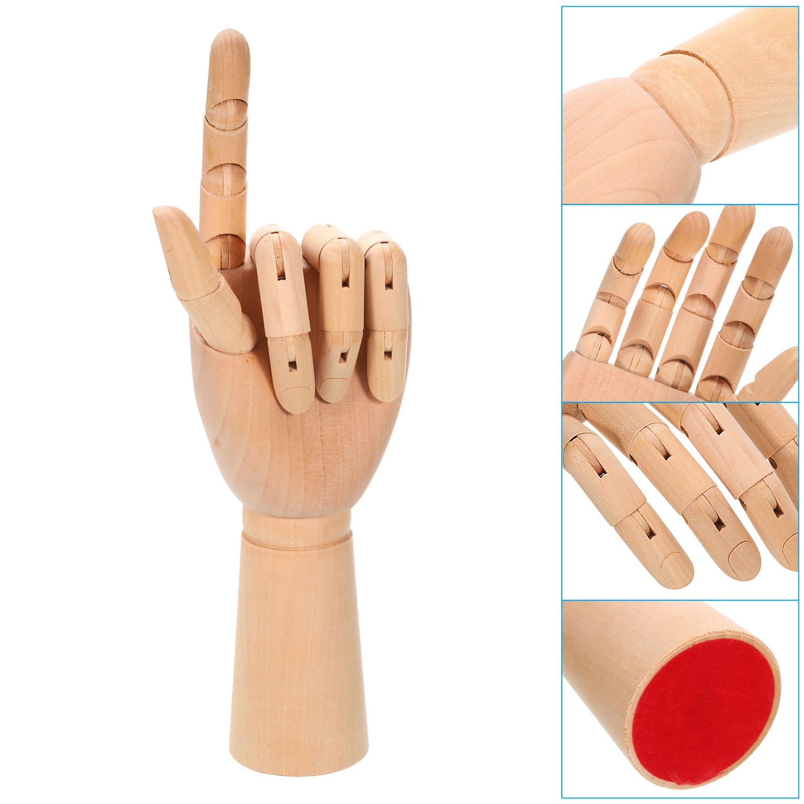 PATIKIL 12" Wooden Hand Model - Image 3