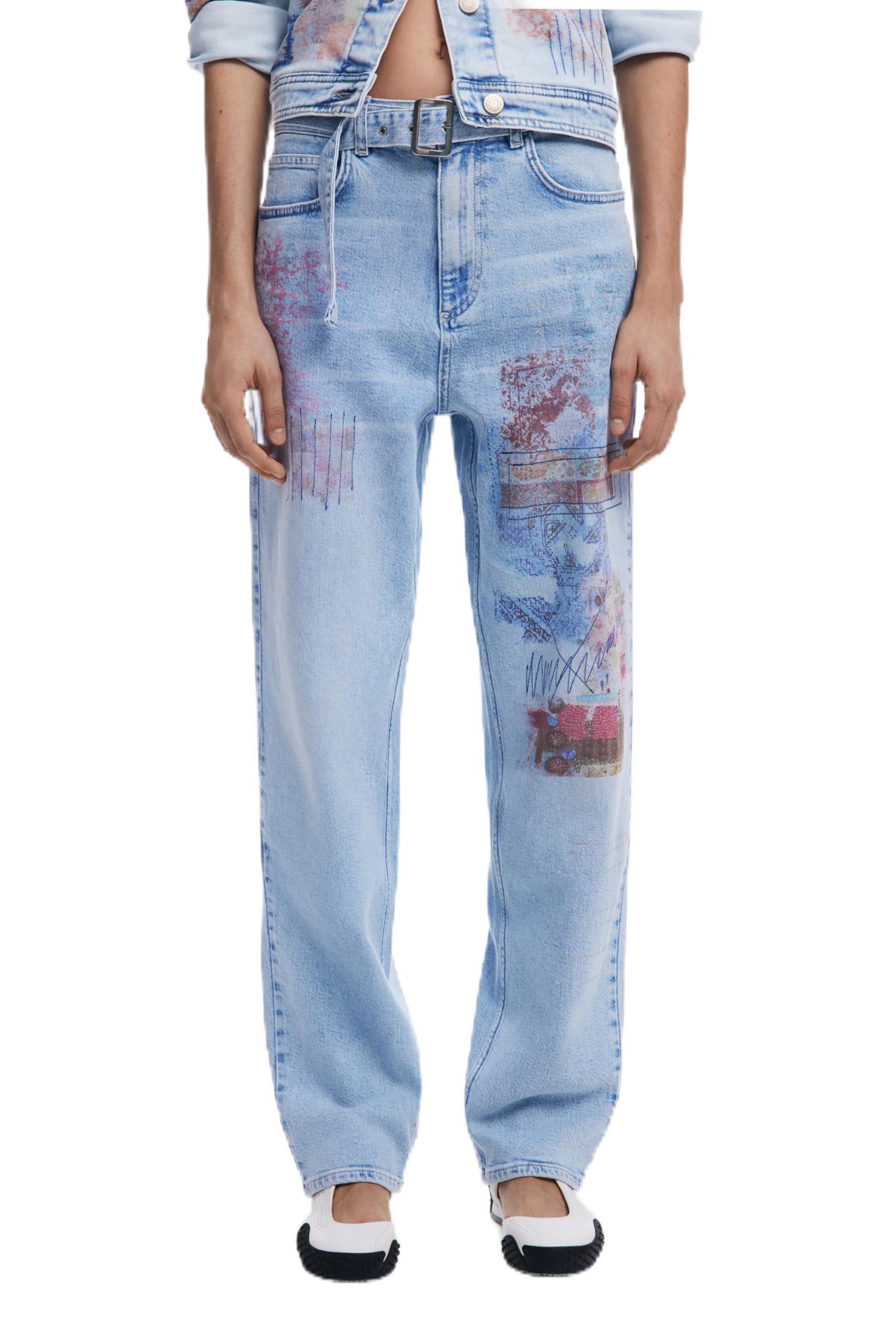 Desigual Denim_Hawai, 5053 Denim Medium Wash, 38
