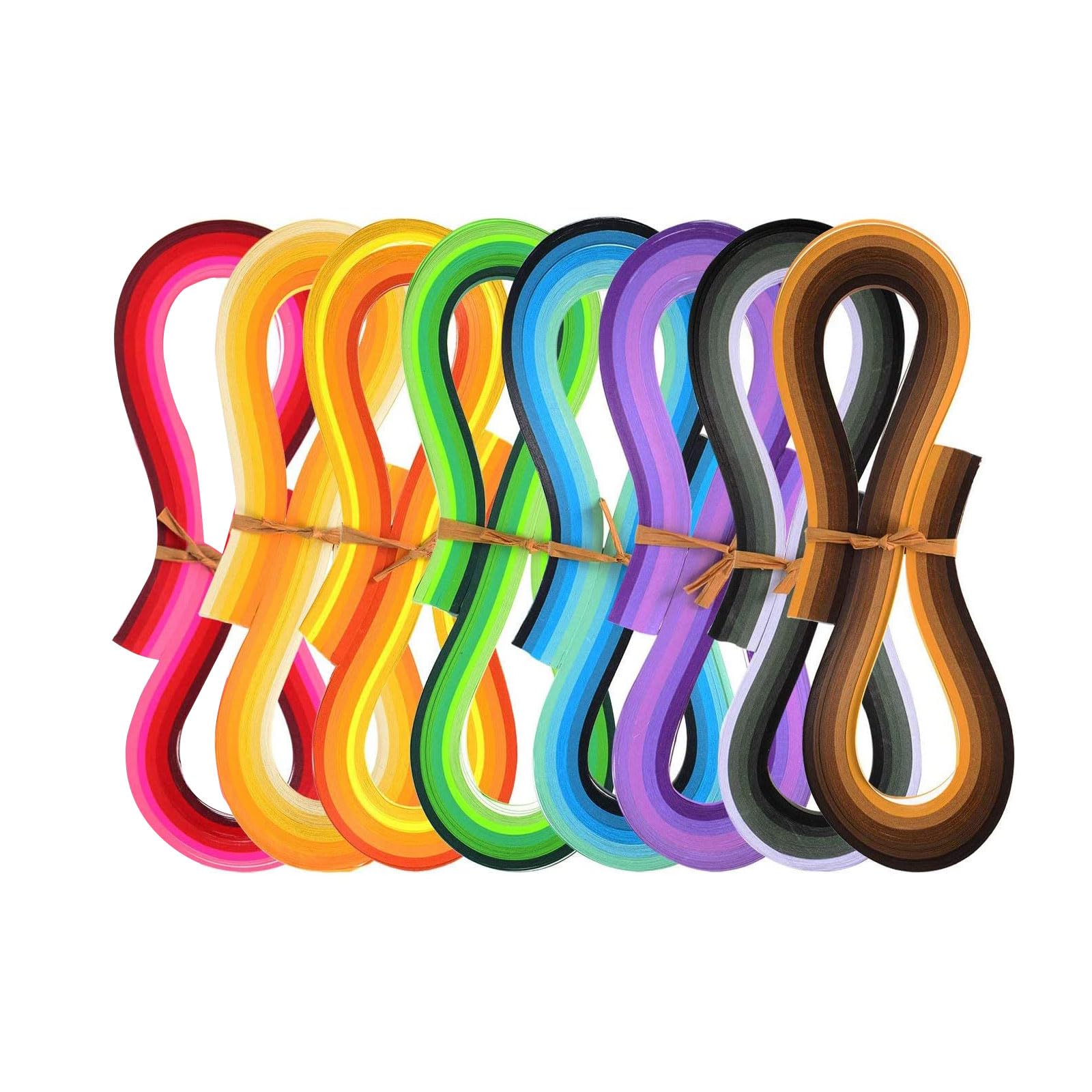 Butyeak Quilling Paper Strips, Quilling Art Strips, Paper Ruffle Set, 800 Pieces Paper Quilling Strips, Paper Quilling, 33 Colours, 54 cm Length/Strip, Paper Width 5 mm, for DIY Crafts