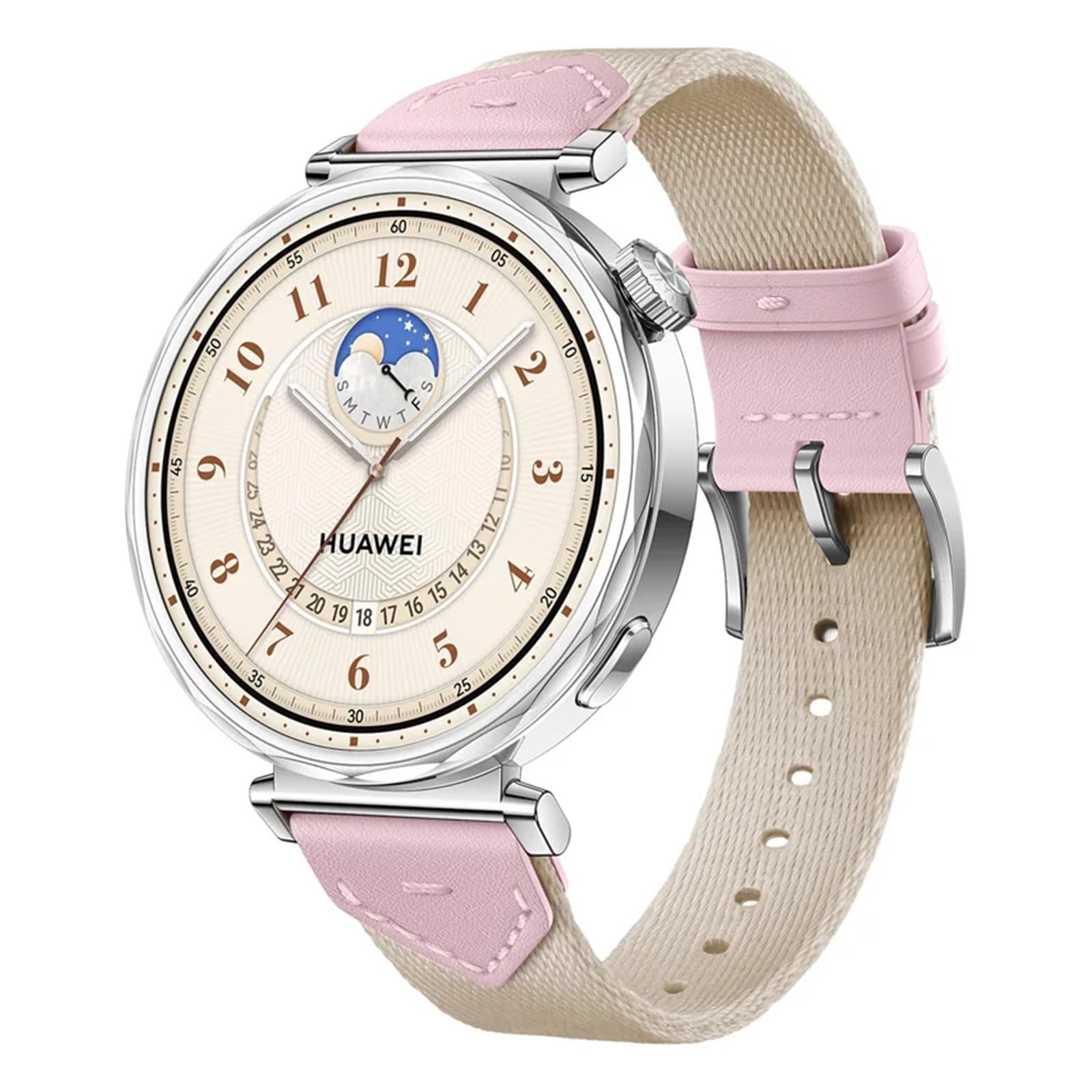 CZKE Nylon-Leder-Uhrenarmband für Huawei Watch GT5 GT4, 41 mm, Smart-Armband, Ersatzarmband