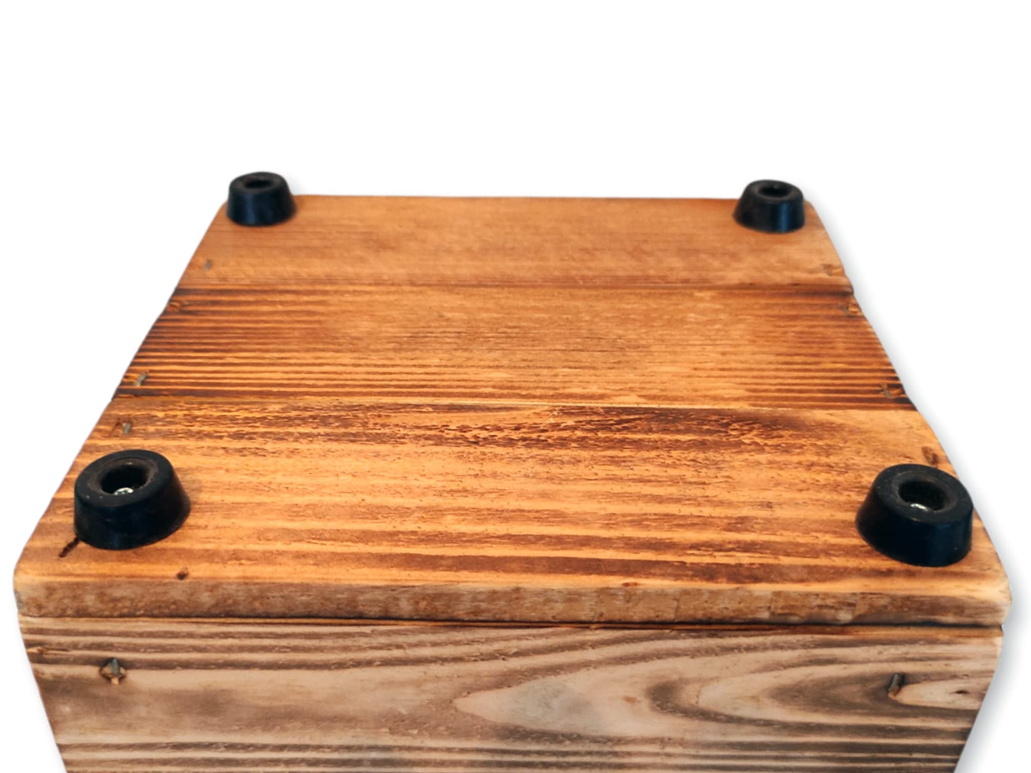TimbertWoodDesign Rustikaler BIOMÜLLEIMER aus HOLZ und Edelstahl KOMPOSTEIMER Organische Abfälle Kompost Mülleimer Abfall Behälter Nachhaltig Geschenk Küche