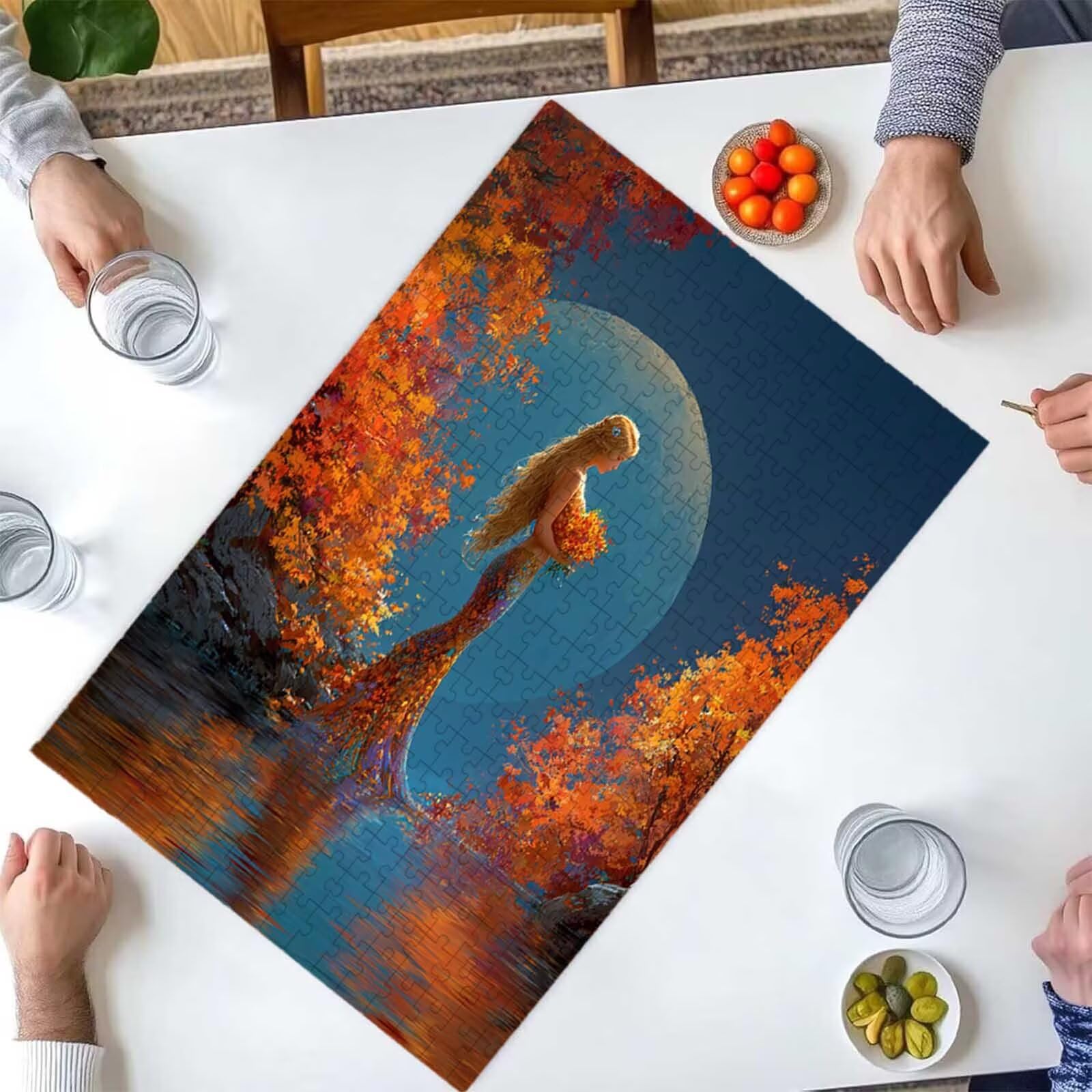 Puzzle 4000 sztuk Puzzle dla dorosłych 140x87cm Gra edukacyjna prezenty dla dorosłych i dzieci w wieku 14 lat, kreatywny prezent na relaks kobieta kwiat PjY979 1-V