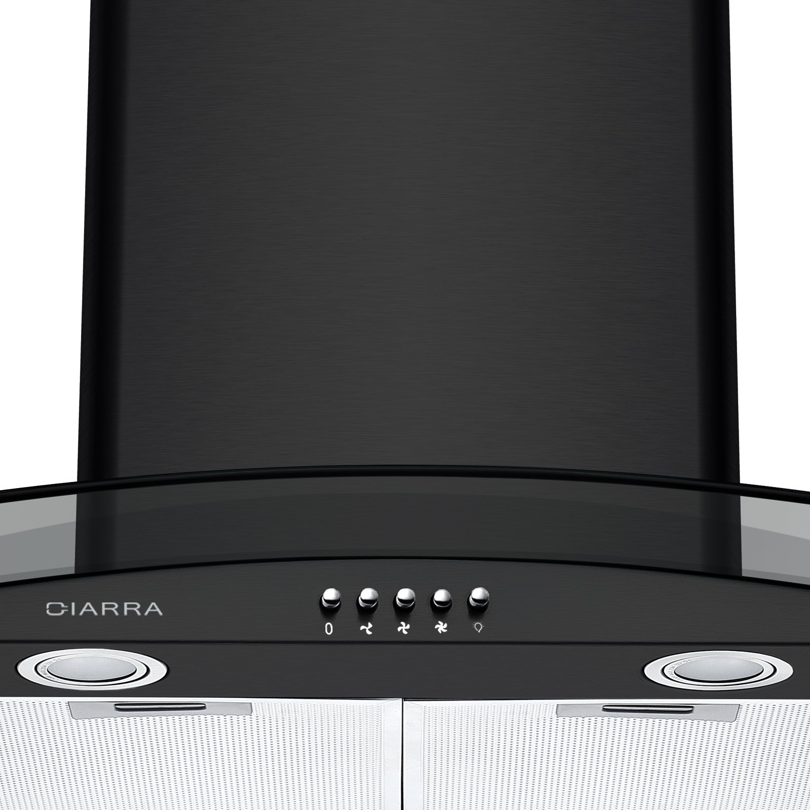 CIARRA CBCB9506B Class A Cooker Hood 90cm 650 m³/h Curved Glass Chimney