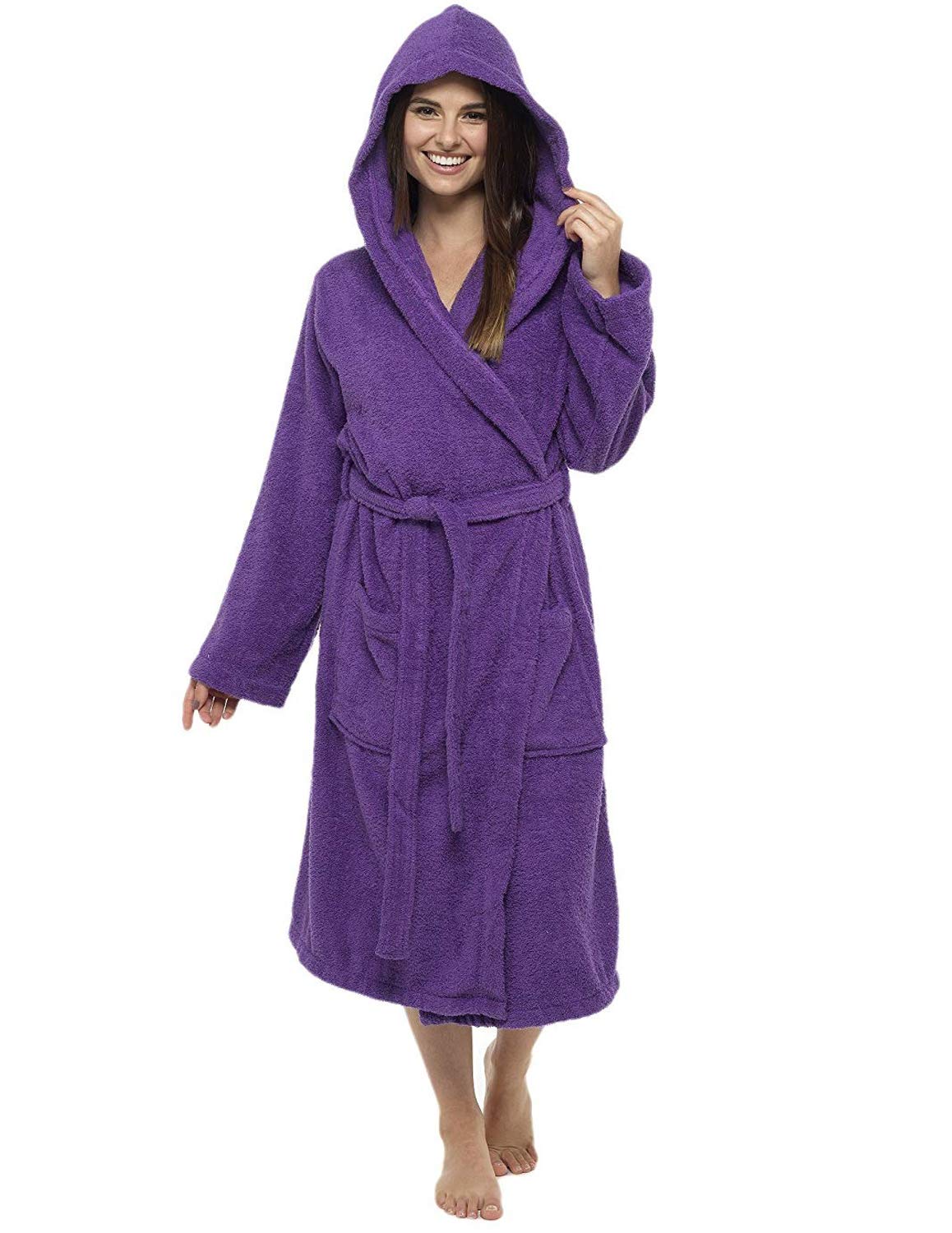 Daisy Dreamer Accappatoio Donna In Spugna 100% Cotone - Morbido E Assorbente - Taglia XL, Colore Blu Marino