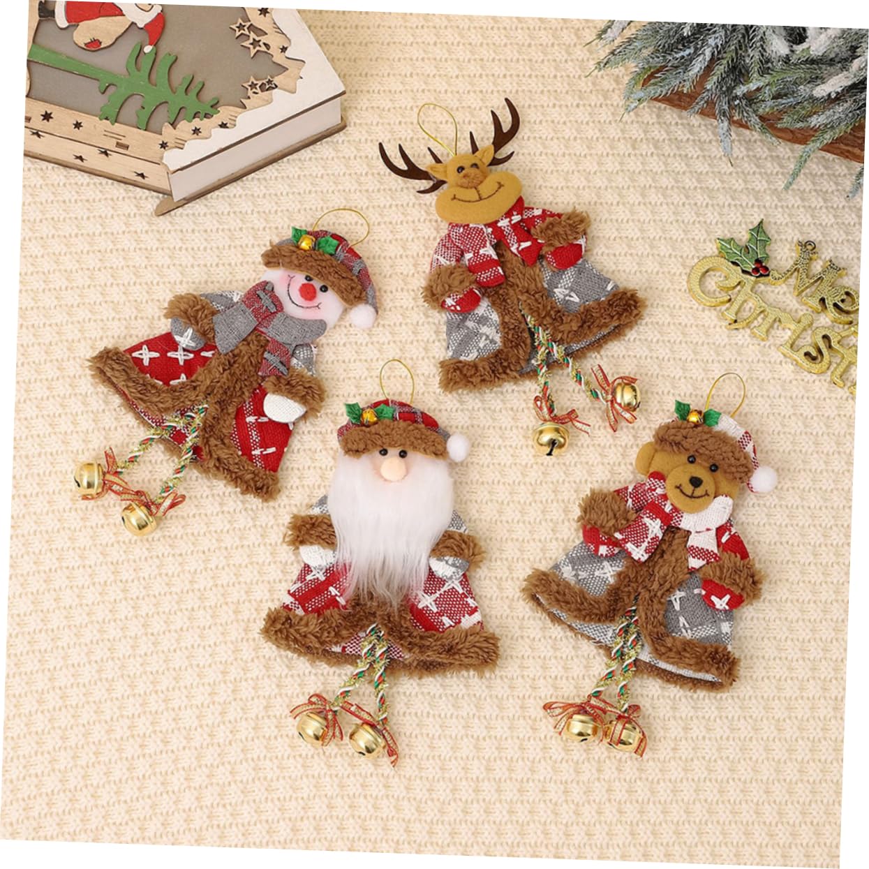 PRETYZOOM 16 STK Weihnachtsbaum-anhänger Weihnachtspuppe Herzstück Weihnachtsdekore Christbaumschmuck Weihnachtsbedarf Weihnachtsbaumschmuck Schneemann Baumschmuck Stoff