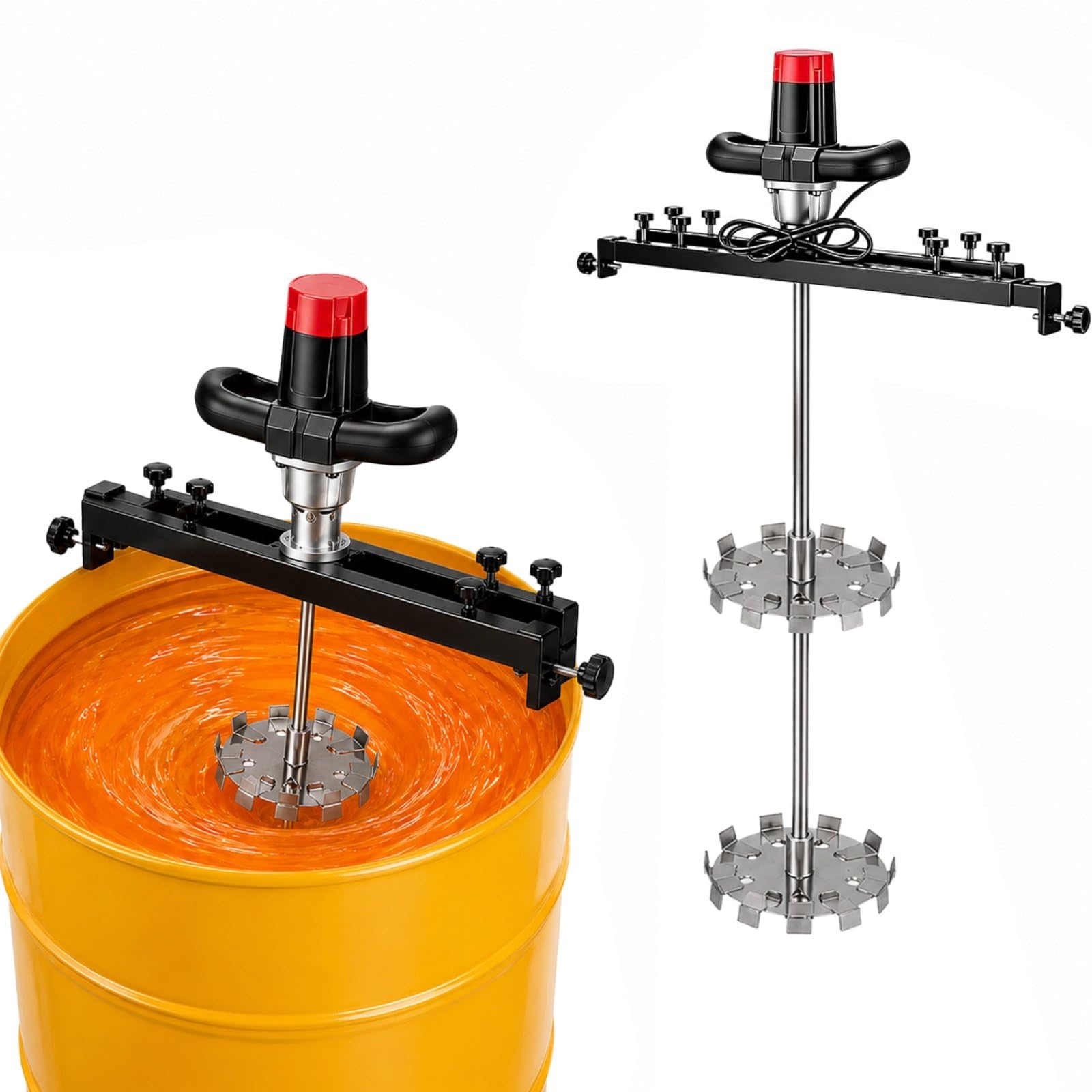 HCAUYNN IBC Tank Agitator, 0-800 RPM Industrial Mixer, 3000W Motor Tray