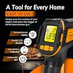Thermomètre infrarouge Thermometre à température numérique Thermométrique laser de viande pour cuisiner, aliments, fours à pizza, griller, moteur, bonbons, intérieur HVAC Réfrigérateur -58°F à 1112°F (-50°C ~60°C)