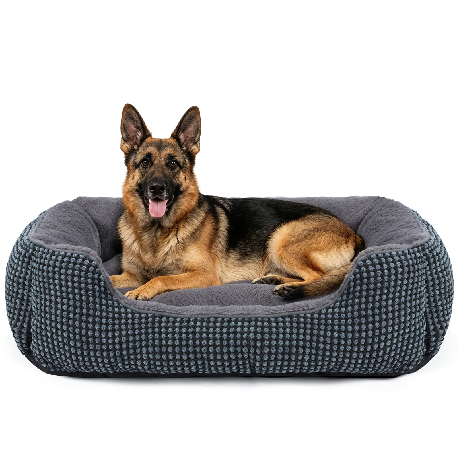 FURTIME Legowisko dla Psa XXL Duży Rozmiar, Kosz Psa Nadające Się Do Prania, Antypoślizgowa Poduszka Przeciwlękowa dla Dużych Psów i Kotów, 106x80x23cm