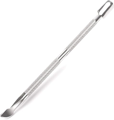 Cuticle Pusher Stainless Steel Dual Head Nail Scraper for Gel Nails Uv Gel Polish Remover Tool - Cuticle Stick for Fingernails and Toenails