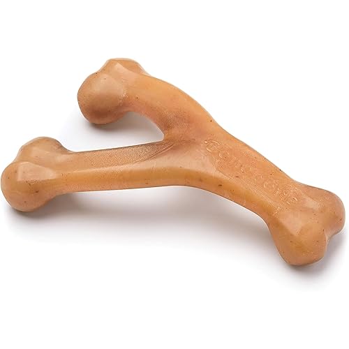Benebone Wishbone Durable Dog Chew Toy for Aggressive Chewers, Real Chicken, Made in USA, Medium, for All Breed Sizes - REAL: Chicken - Medium