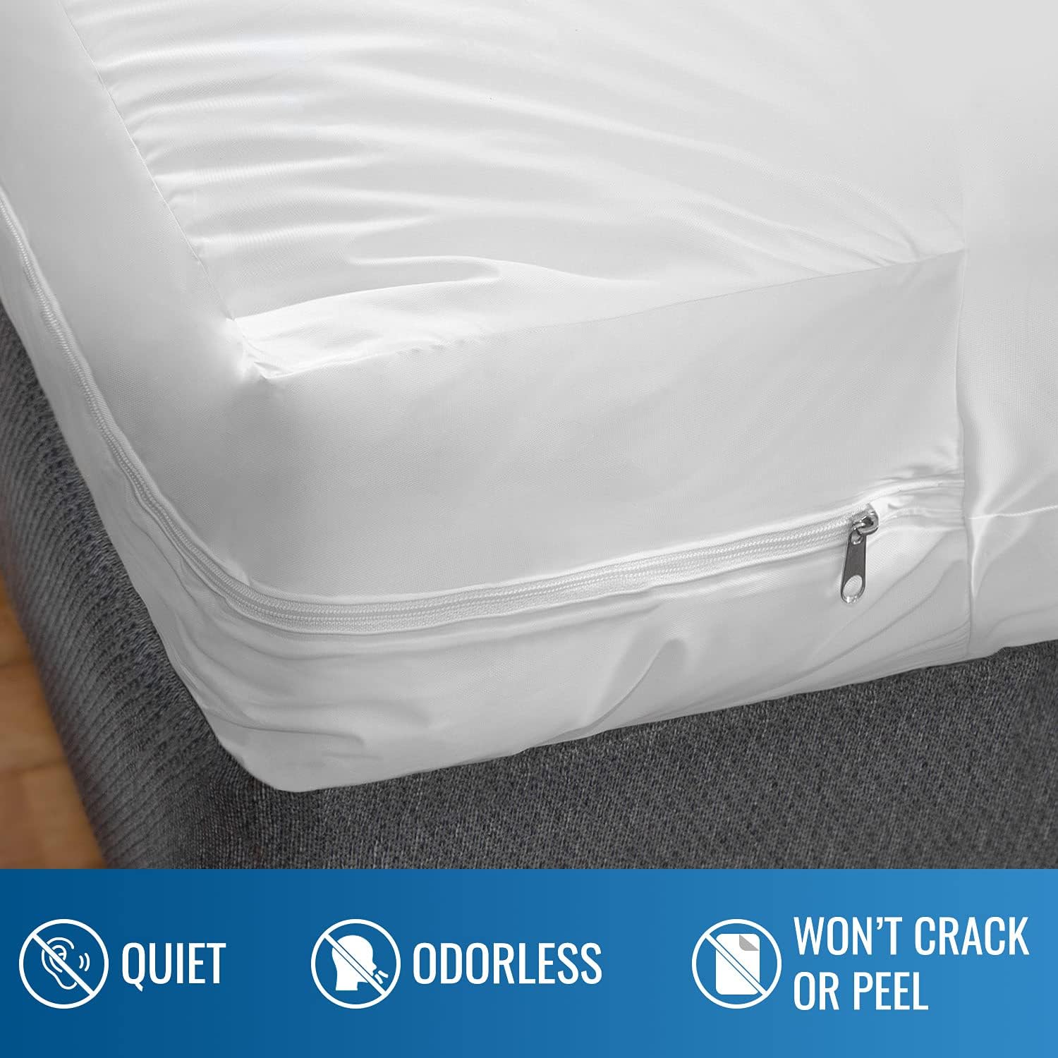 Dmi Zippered Plastic Mattress Cover Protector Waterproof Twin Size White Amazon Ca Home