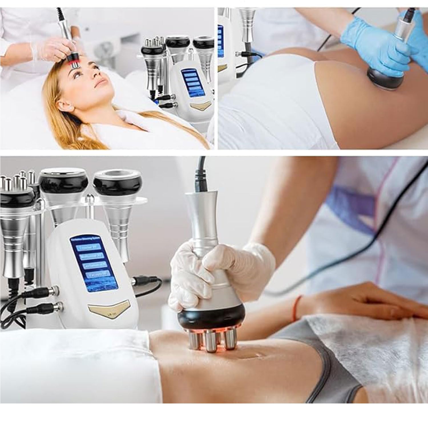 Macchina per cavitazione 40k, macchina di bellezza modellante per il corpo 4 in 1, dispositivo di rassodamento della pelle a radiofrequenza per viso e corpo, rimozione della cellulite, modellamen