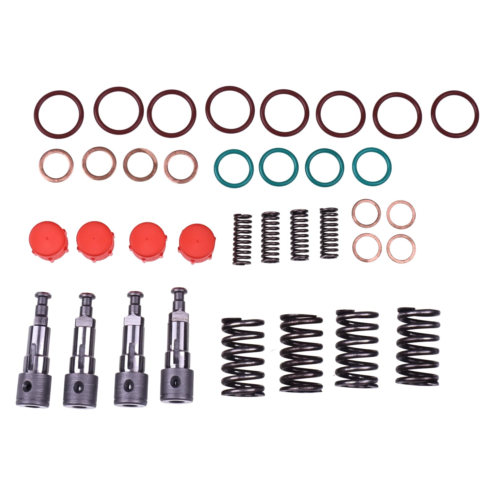 ZTUOAUMA Fuel Injection Pump Rebuild Kit Compatible With Kubota 4-Cylinder V Series Engine V1903 V2003 V2203 V2403 Mini Excavator KX161 KX121 and Bobcat Skid Steer Loaders