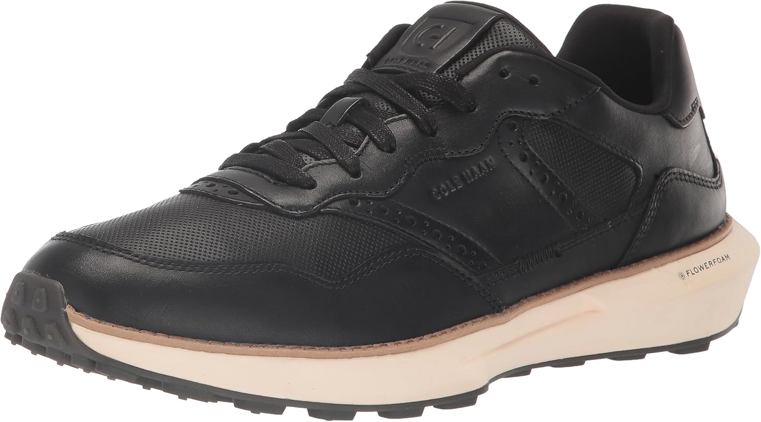 Cole Haan Men's Grandpro Ashland Runner Sneaker, Black/Ivory, 10