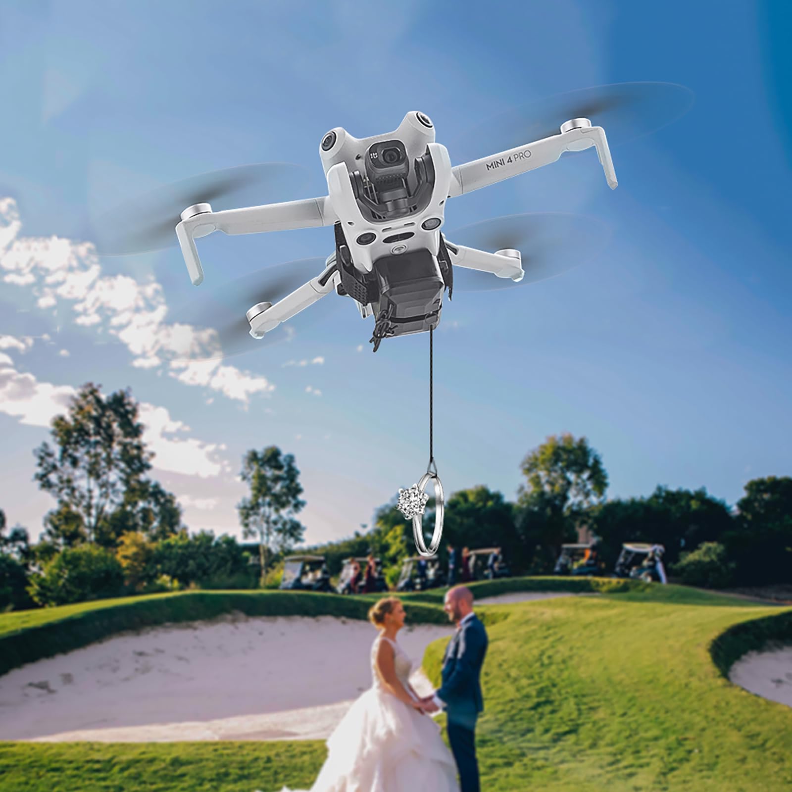 ZEZEFUFU Drone Airdrop System - Dispositivo de entrega de transporte para DJI Mini 3 4 Pro