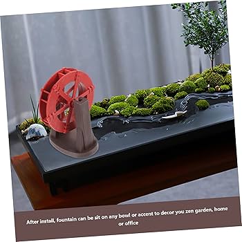 Amazon.co.jp: MUSISALY 水車 造園7魚7水槽7装飾品7赤7