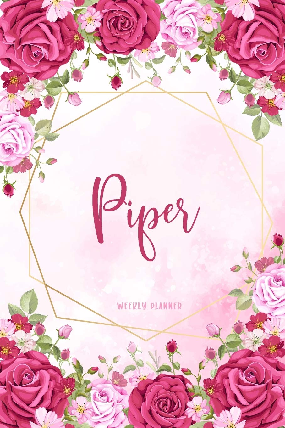 Piper Weekly Planner: Chaos Coordinator Organizer Appointment To Do List Academic Schedule Time Management Personalized Personal Custom Name Student Teachers Watercolor Flower Gift