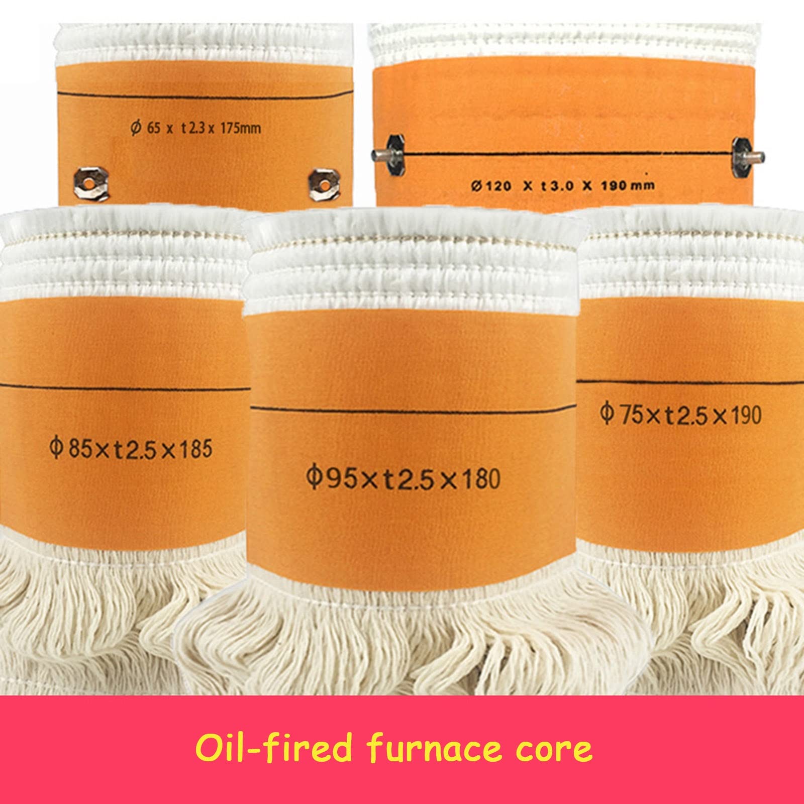 4 Stoppini per Forno a Petrolio per Interni, Stoppini per Stufa a Cherosene, stoppini di Ricambio per Riscaldamento a Petrolio, 65 mm 75 mm 85 mm 95 mm (Dimensione : 85xT2.5xL185MM