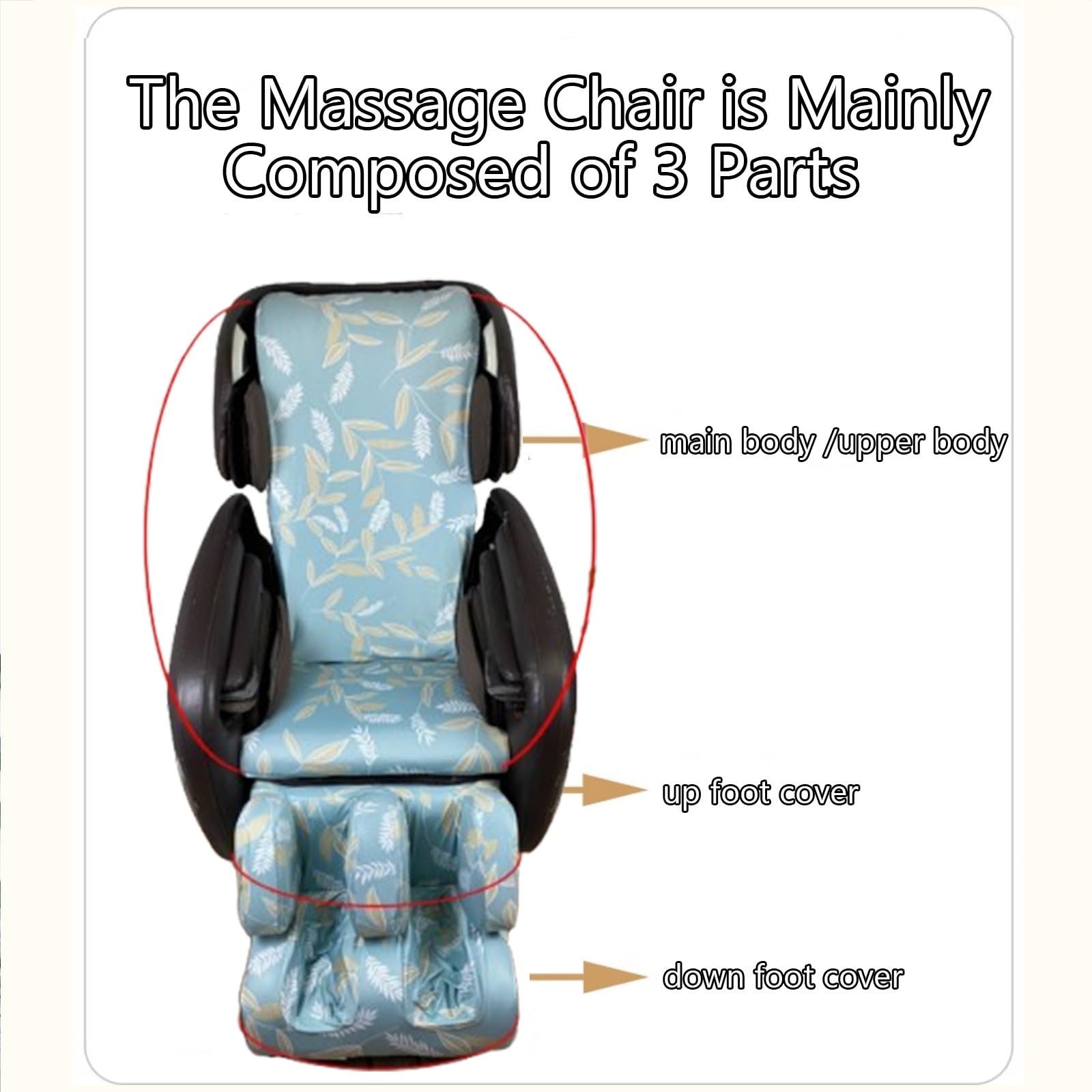 Stretch Massagesessel Bezug,Ganzkörper-Shiatsu Zero Gravity Staubdichter Schutzbezug für Massagesessel Einzelliegestuhl SchutzhüLle Kratzfest Waschbar(Light Khaki)