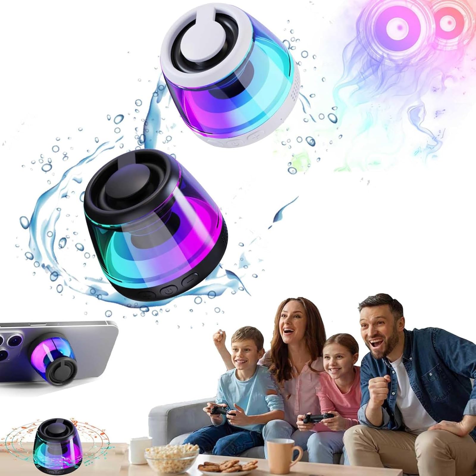 Haut-parleur Bluetooth magnétique résistant à l'eau, fini les chutes de téléphone