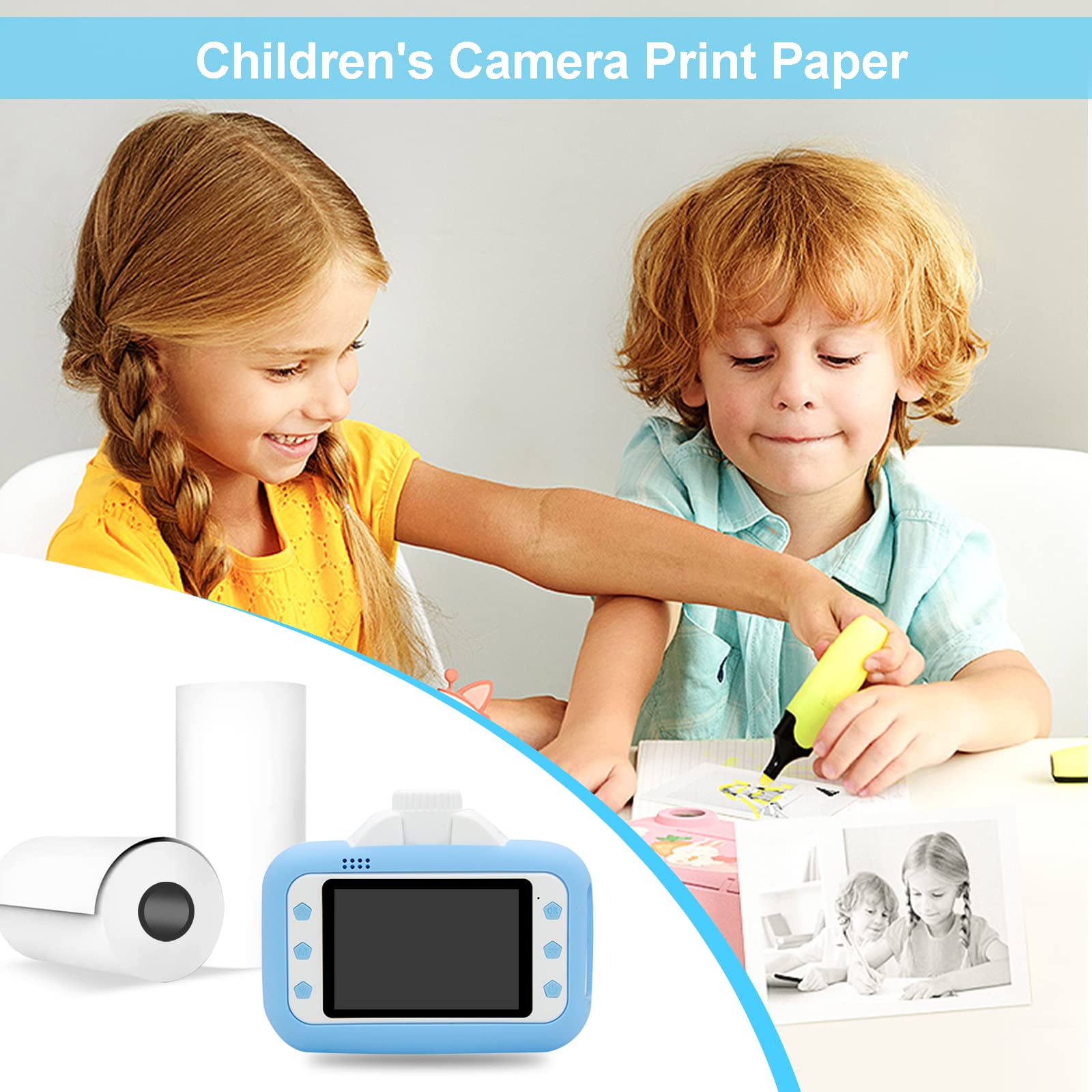 CAINCAY Printing Paper Thermal Paper for Children's Camera, 6 Rolls 57 mm Children's Camera, Refill Paper - Image 4