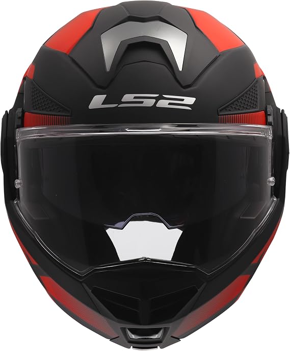 LS2, ADVANT X NOVA Modular Motorcycle Helmet Black Red