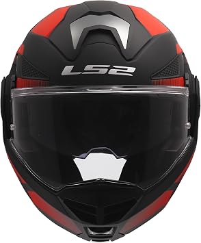 LS2, ADVANT X NOVA Modular Motorcycle Helmet Black Red