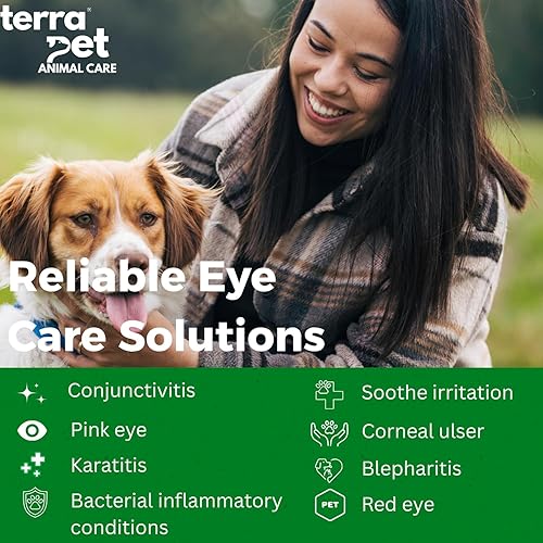 Miniatura 2 de TERRAPET Visiopet - Gotas para los ojos de mascotas para perros, gatos, ganado, ovejas, caballos, pájaros, 18 oz 0.2 fl oz