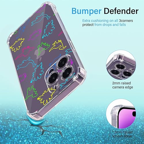 Vista 206 de Roemary Buffertech - Funda protectora para iPhone 13 Pro Max con diseño Golden Retriever, diseño de arcoíris con protector de pantalla