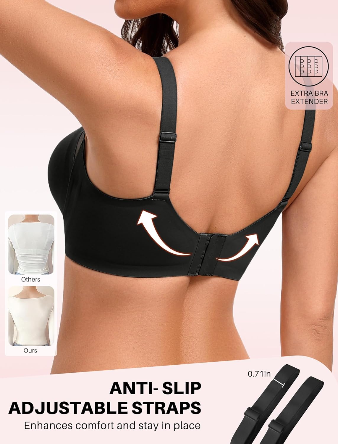 Avidlove Womens Wireless Jelly Bras No Underwire Seamless Push Up T Shirt Bra Mesh Full Coverage Everyday Bralettes - Image 5