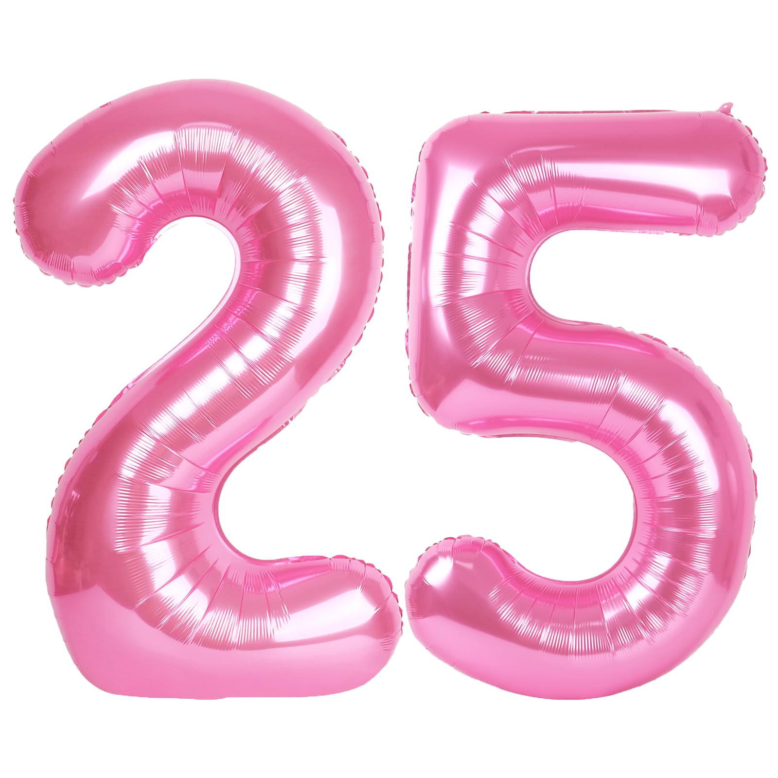 Kelfuoya Pink Number 25 Digital Balloon | Jumbo Mylar Foil Helium Balloon for 25th Birthday Party Decorations - main product image