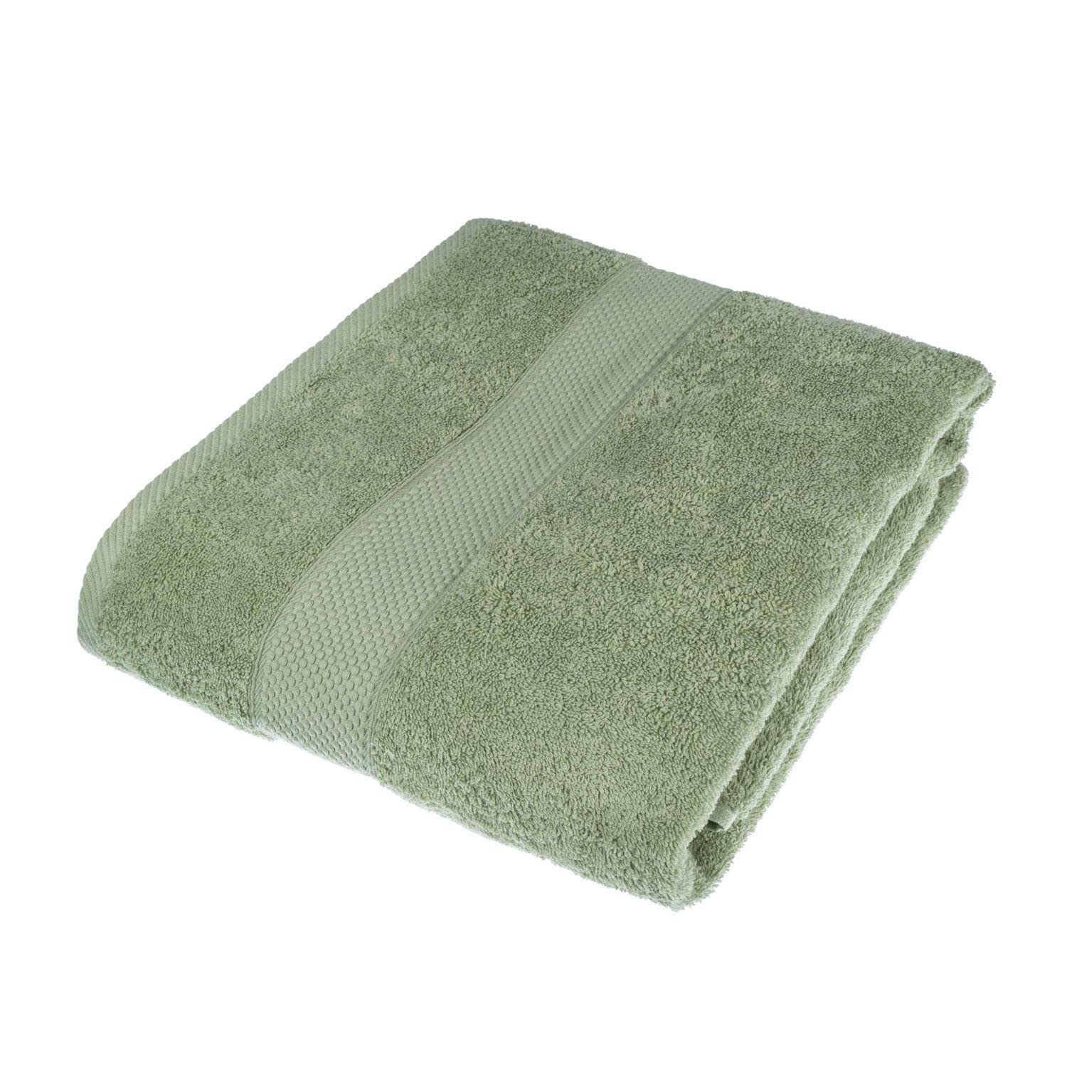 HOMESCAPES Sage Green Turkish Cotton Jumbo Towel Super Soft Thick & Absorbent 500 GSM Towel Heavy Weight for everyday Luxury