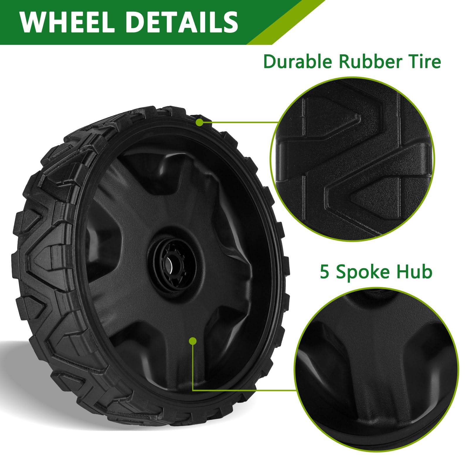 Amazon.com: 634-04659 Lawn mower Front Drive Wheels, 8 Inch Wheels