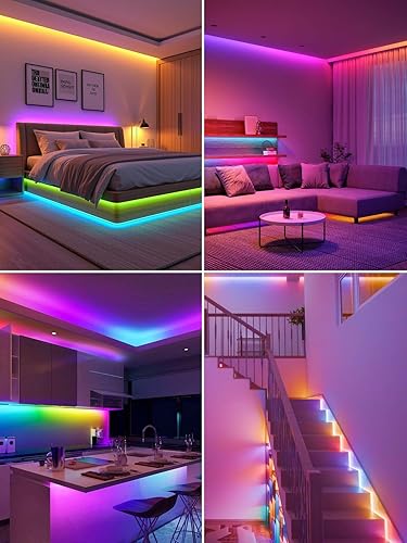 Miniatura 4 de Tira de luces LED, tiras de luz RGB de 5 V que cambian de color con control remoto, luces LED flexibles alimentadas por USB para dormitorio, TV,
