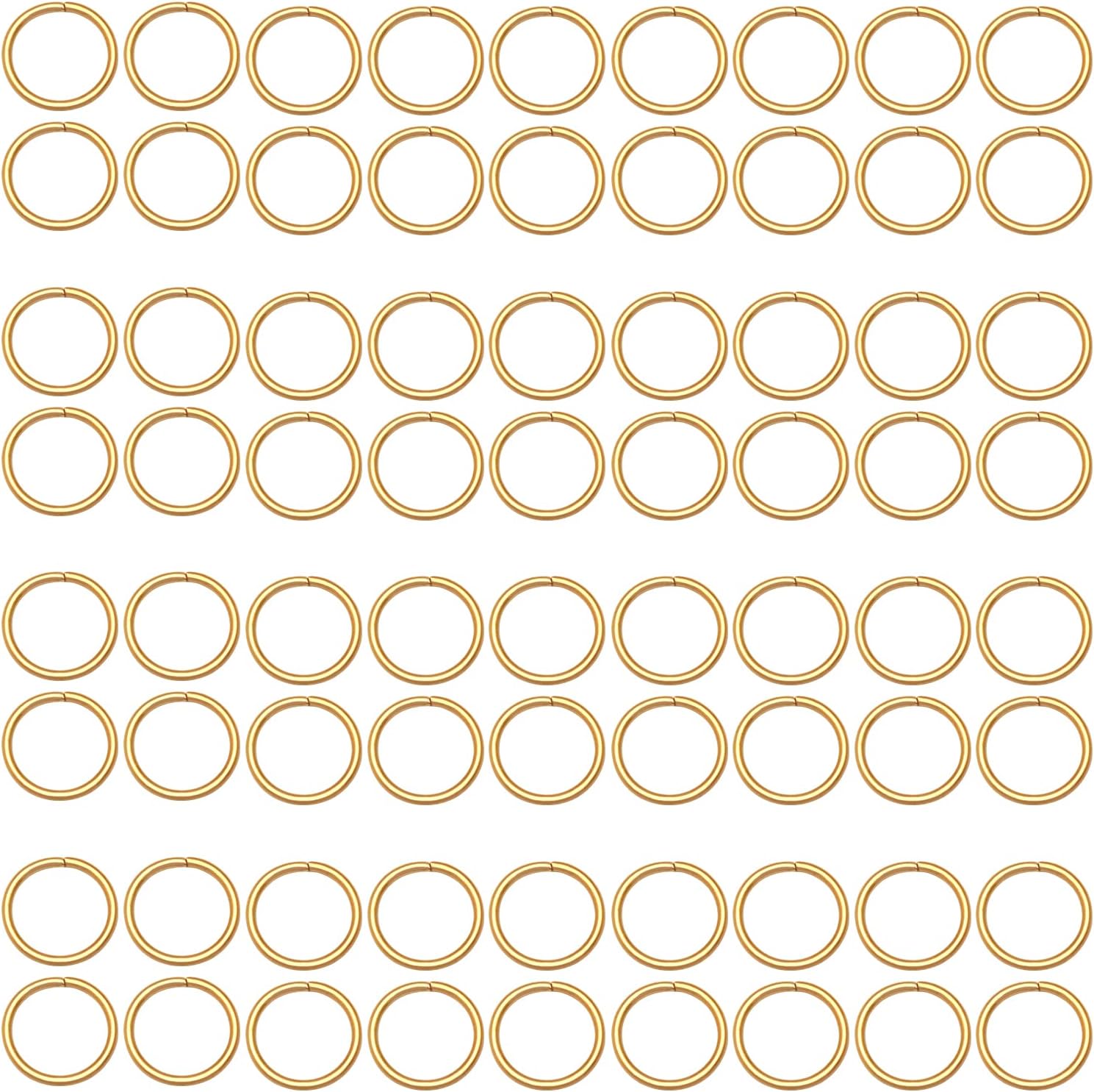 600Pcs 5mm Gold Open Jump Ring, Used for Key Chain, Jewelry Making, Necklace Maintenance and Earring Decoration DIY Process Open Jump Ring (600Pcs)