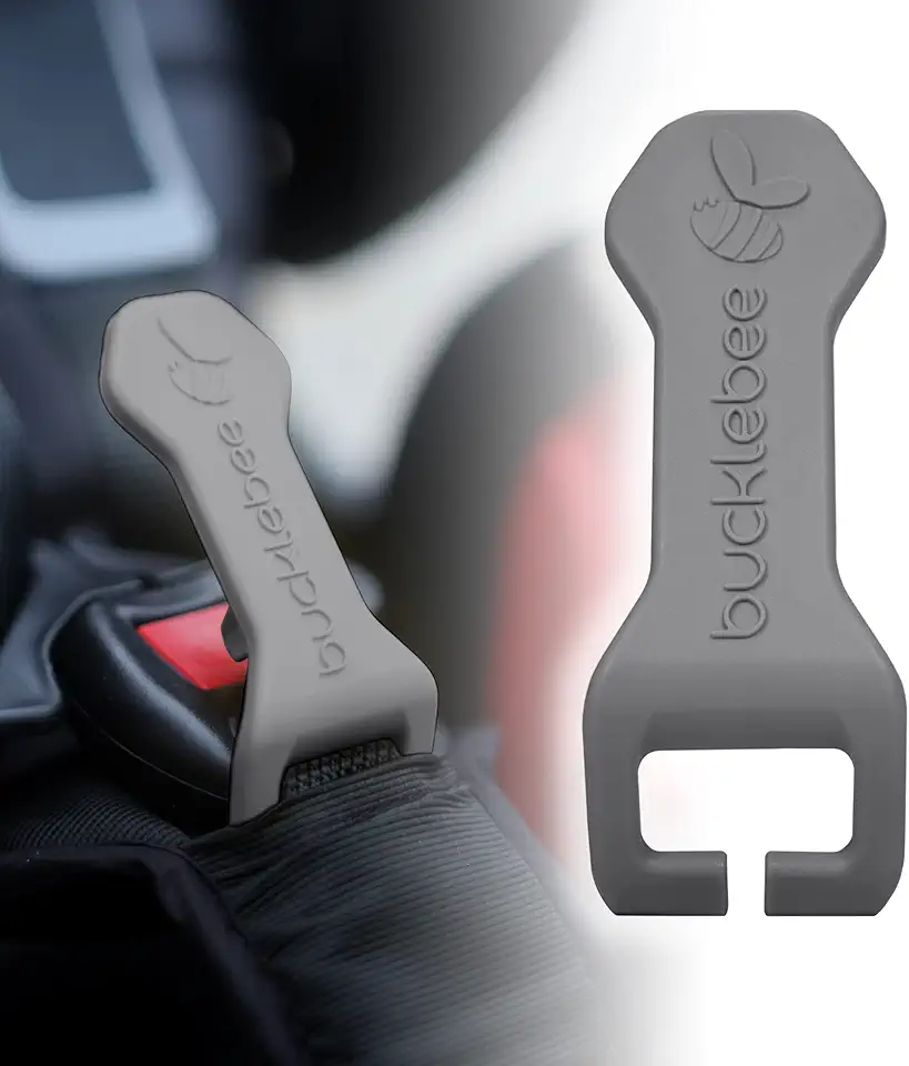 Bucklebee Easy Car Seat Buckle Release Aid for Children Unbuckle Car Seat Release Tool - Car Seat Button Pusher - Car Seat Opener for Nails - Car Seat Buckle Release Tool (1 Pack Gray)