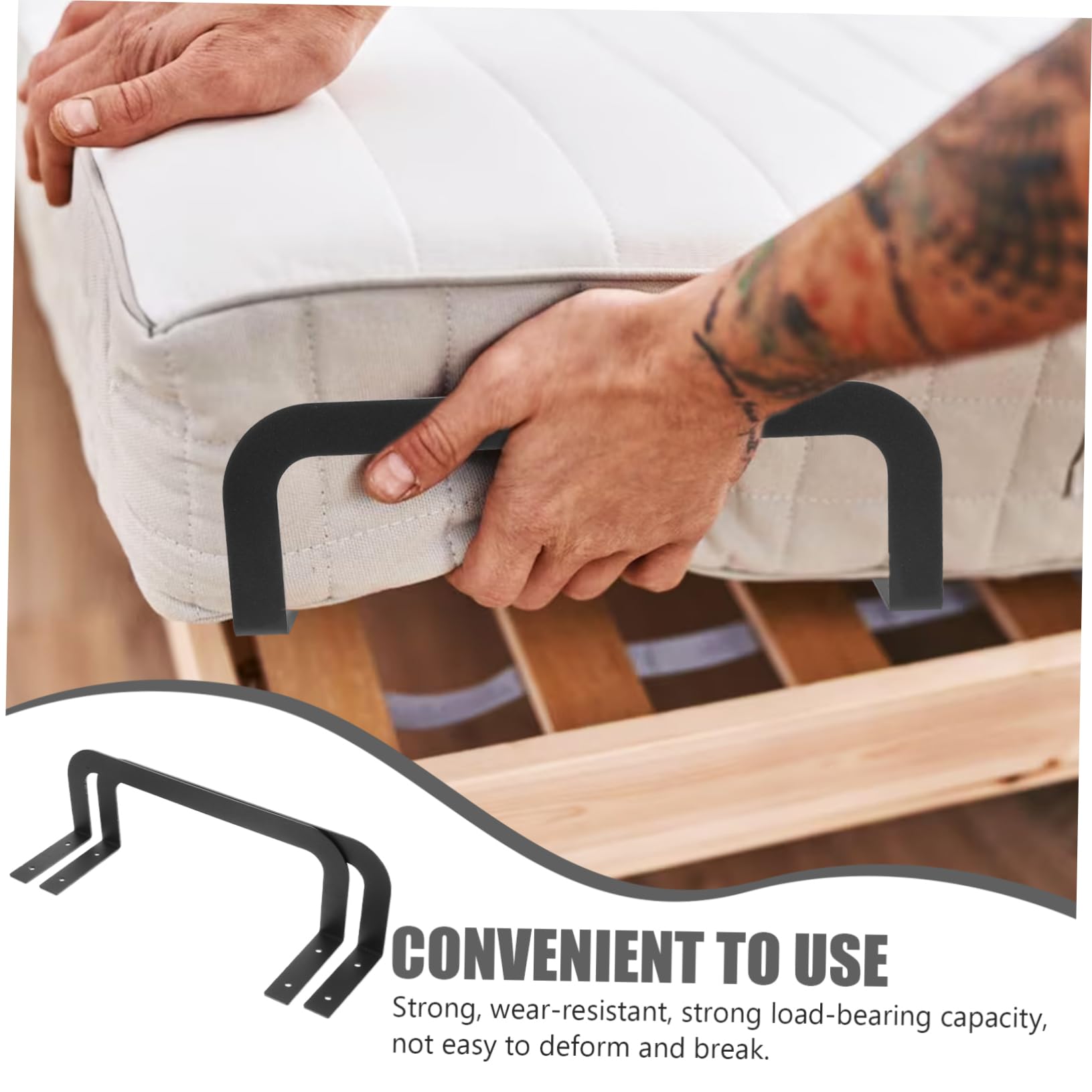 MUCKLILY 2Pcs Mattress Slip Stopper Gripper Mattress Holder for Various Bed Frames Easy Installation Mattress Stabilizer Strong Load Bearing Baffle for Comforter